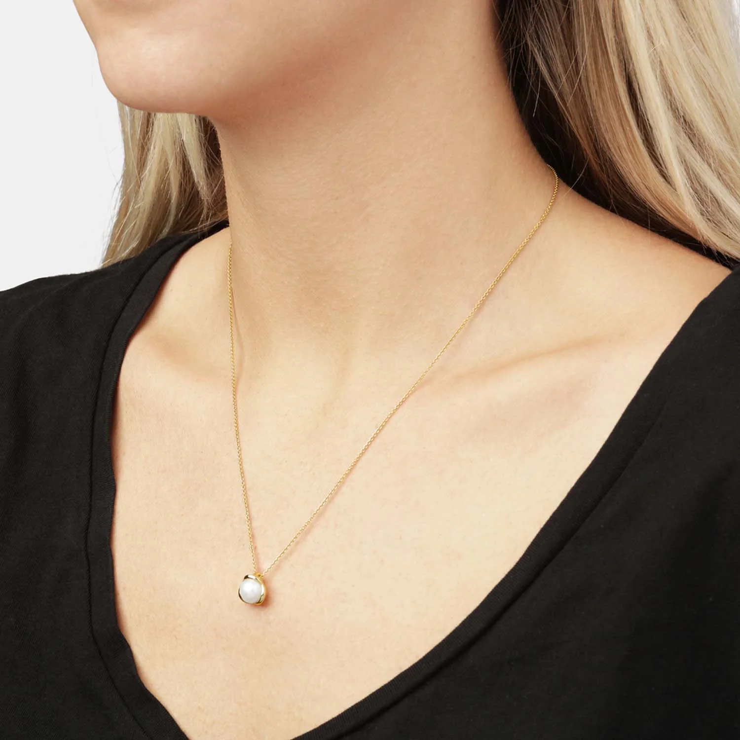 Aveny COLLECTION - Vedhæng, kulturperle - 14 kt. guld - Image 2