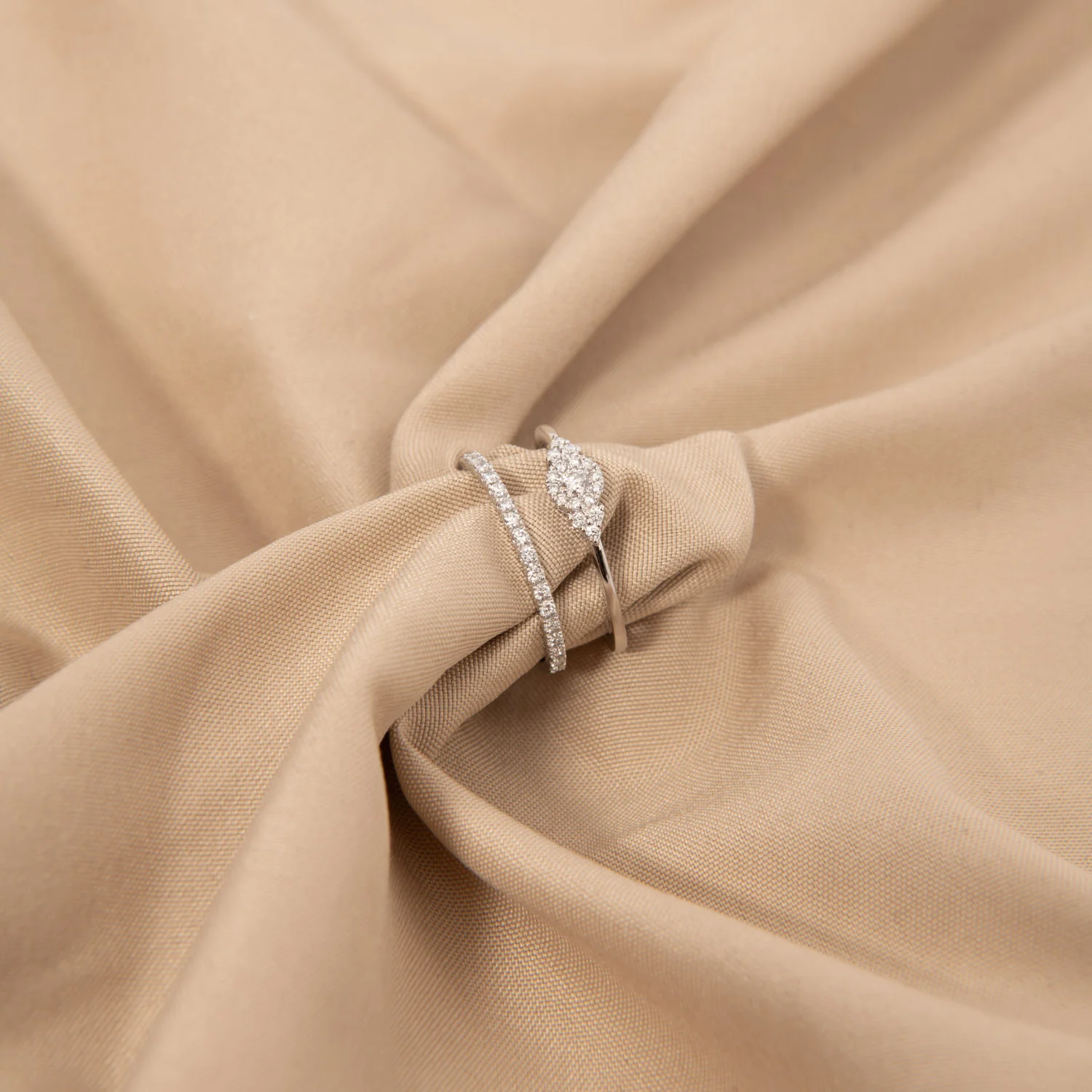 Aveny LUXURY - Alliancering, 17x0,01 ct. w/si - 14 kt. hvidguld - Image 3
