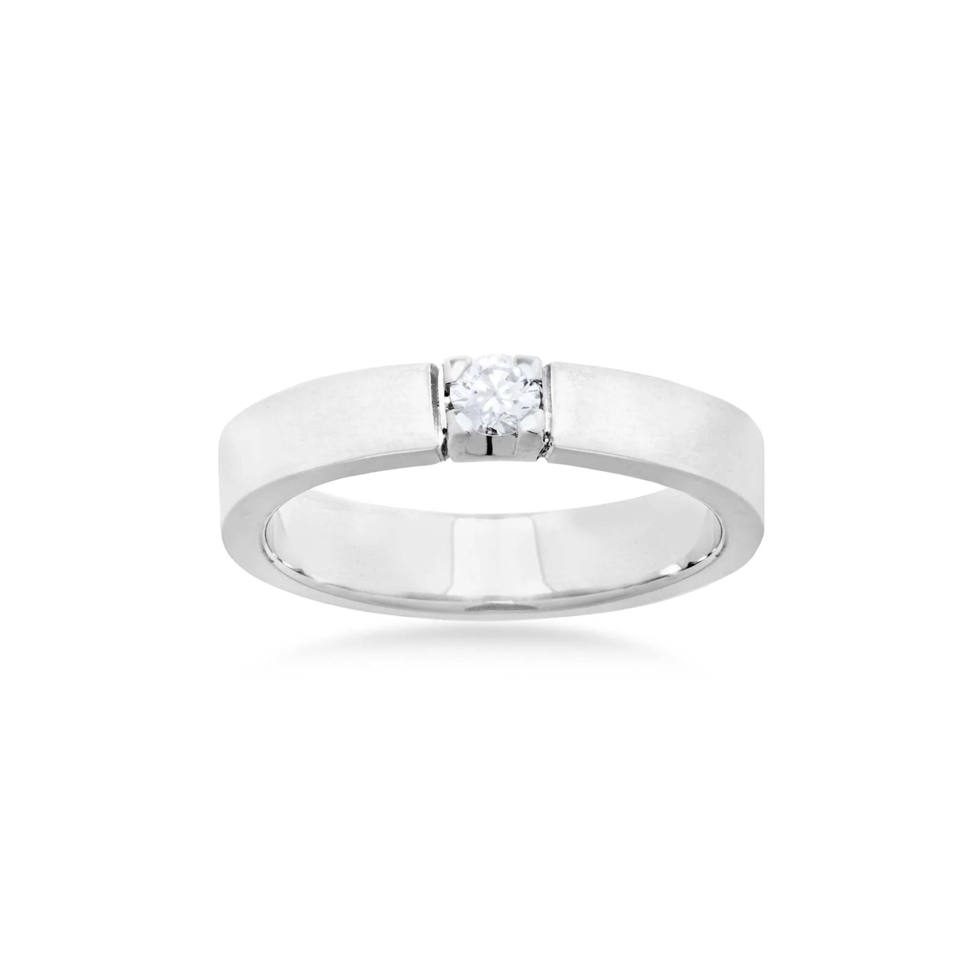 Aveny ALLIANCE - Alliancering, 1x0,10 ct. w/vs - 14 kt. hvidguld