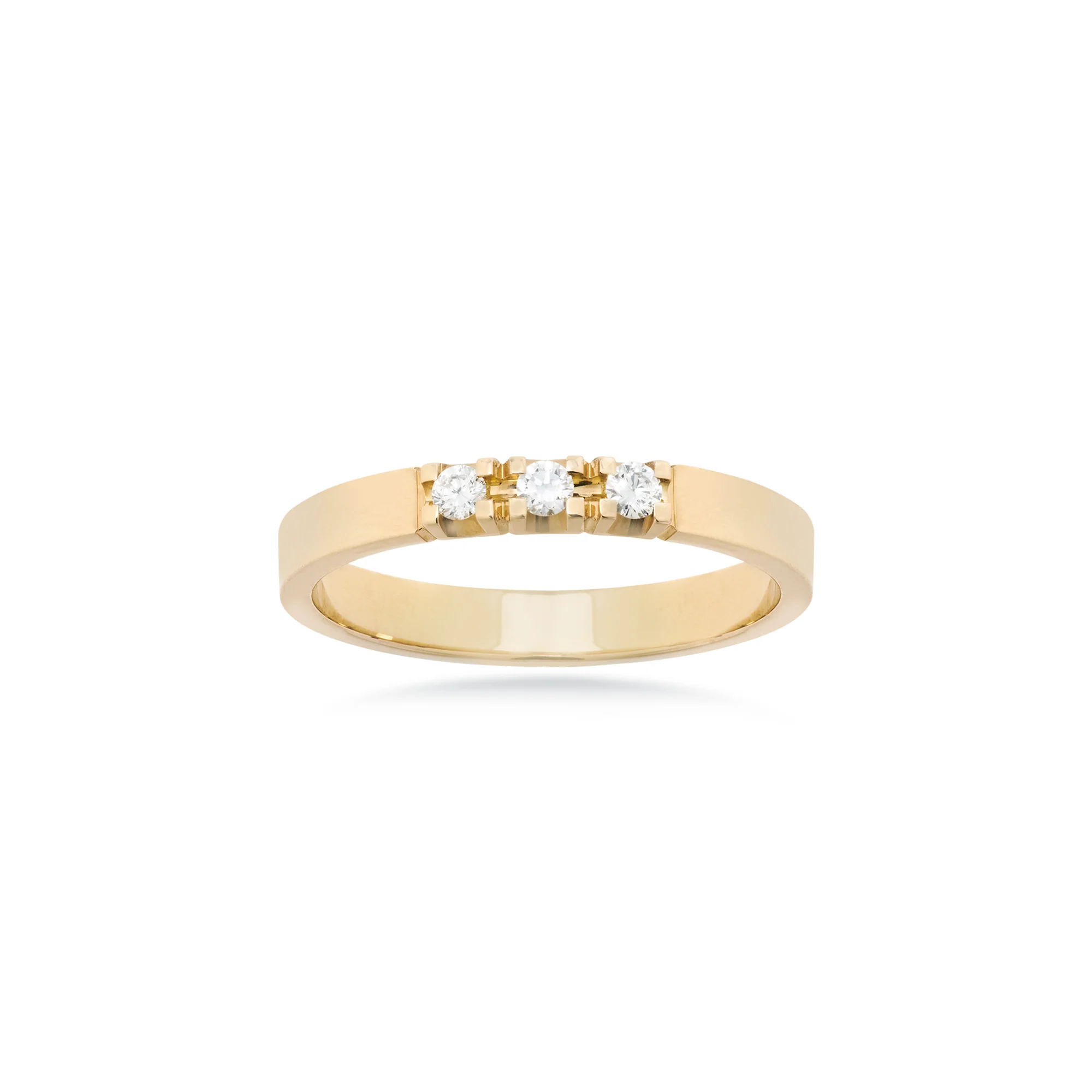 Aveny ALLIANCE - Alliancering, 3x0,05 ct. w/vs - 14 kt. guld