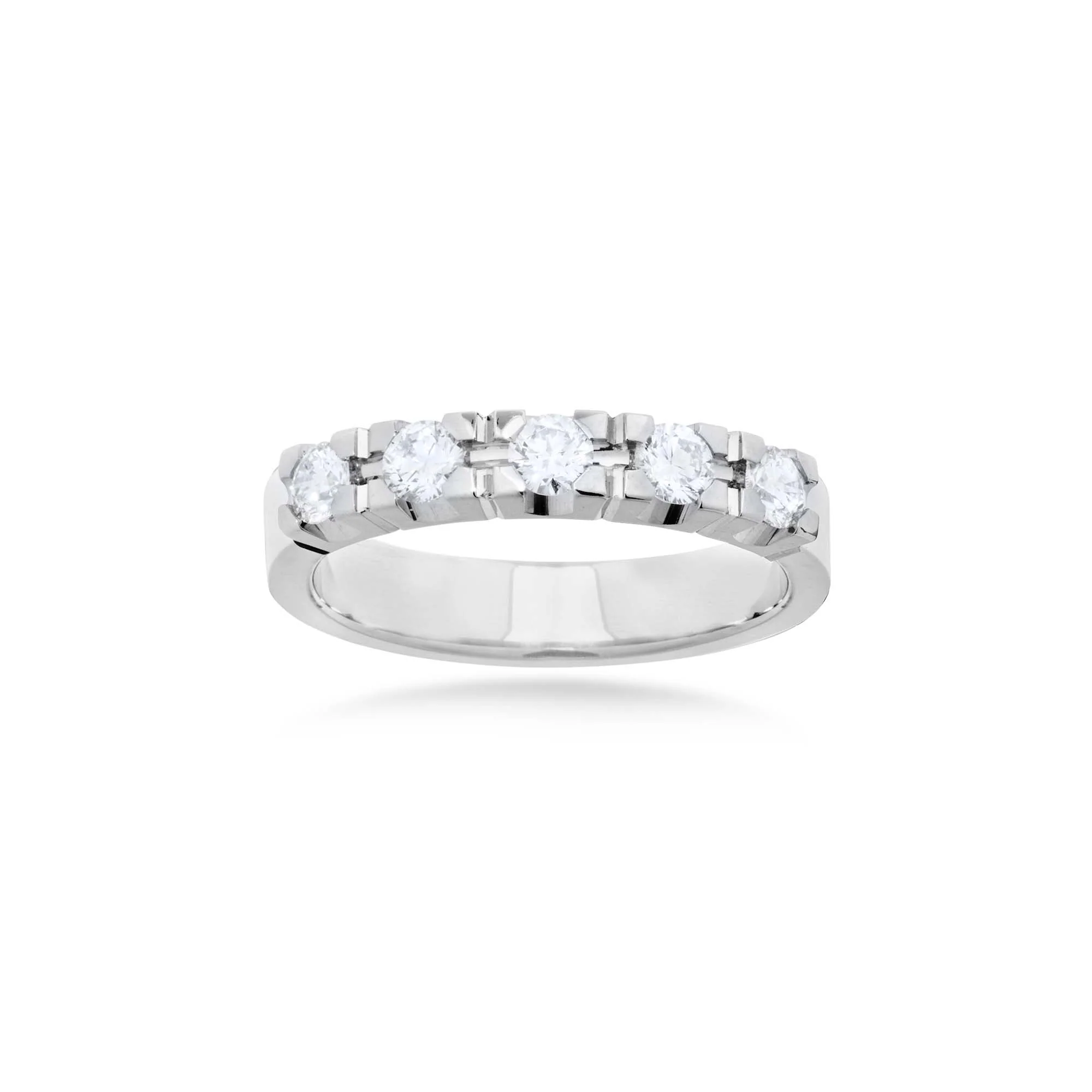 Aveny ALLIANCE - Alliancering, 5x0,10 ct. w/vs - 14 kt. hvidguld