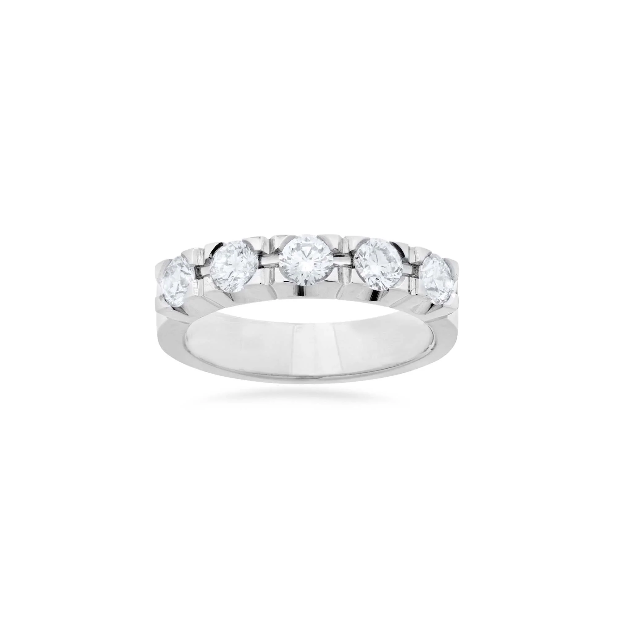 Aveny ALLIANCE - Alliancering, 5x0,15 ct w/vs - 14 kt. hvidguld
