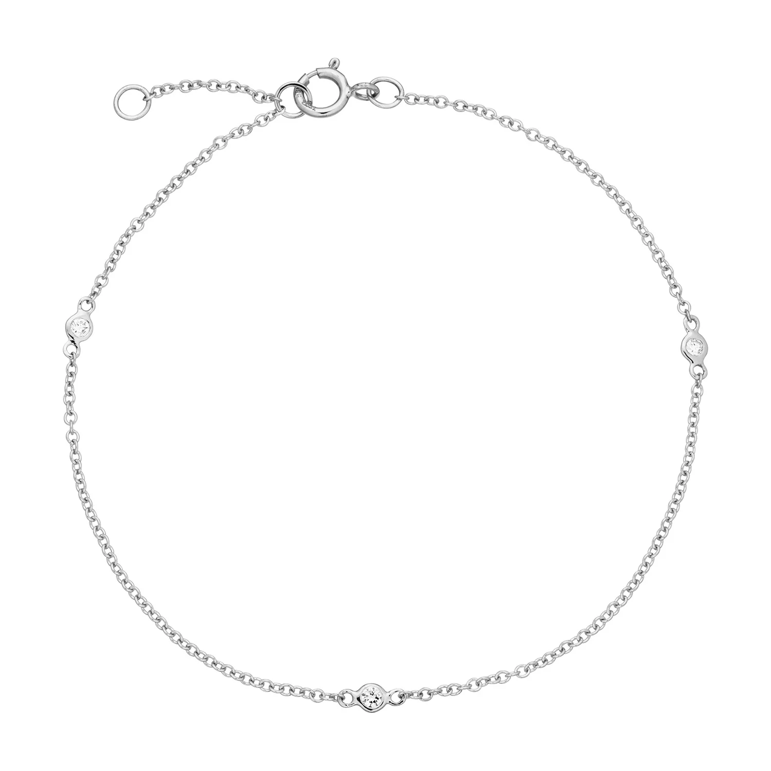 Aveny LUXURY - Armbånd, 0,06 ct. w/si - 14 kt. hvidguld