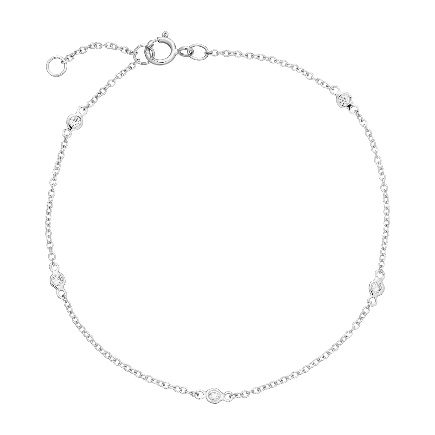Aveny LUXURY - Armbånd, 0,10 ct. w/si - 14 kt. hvidguld