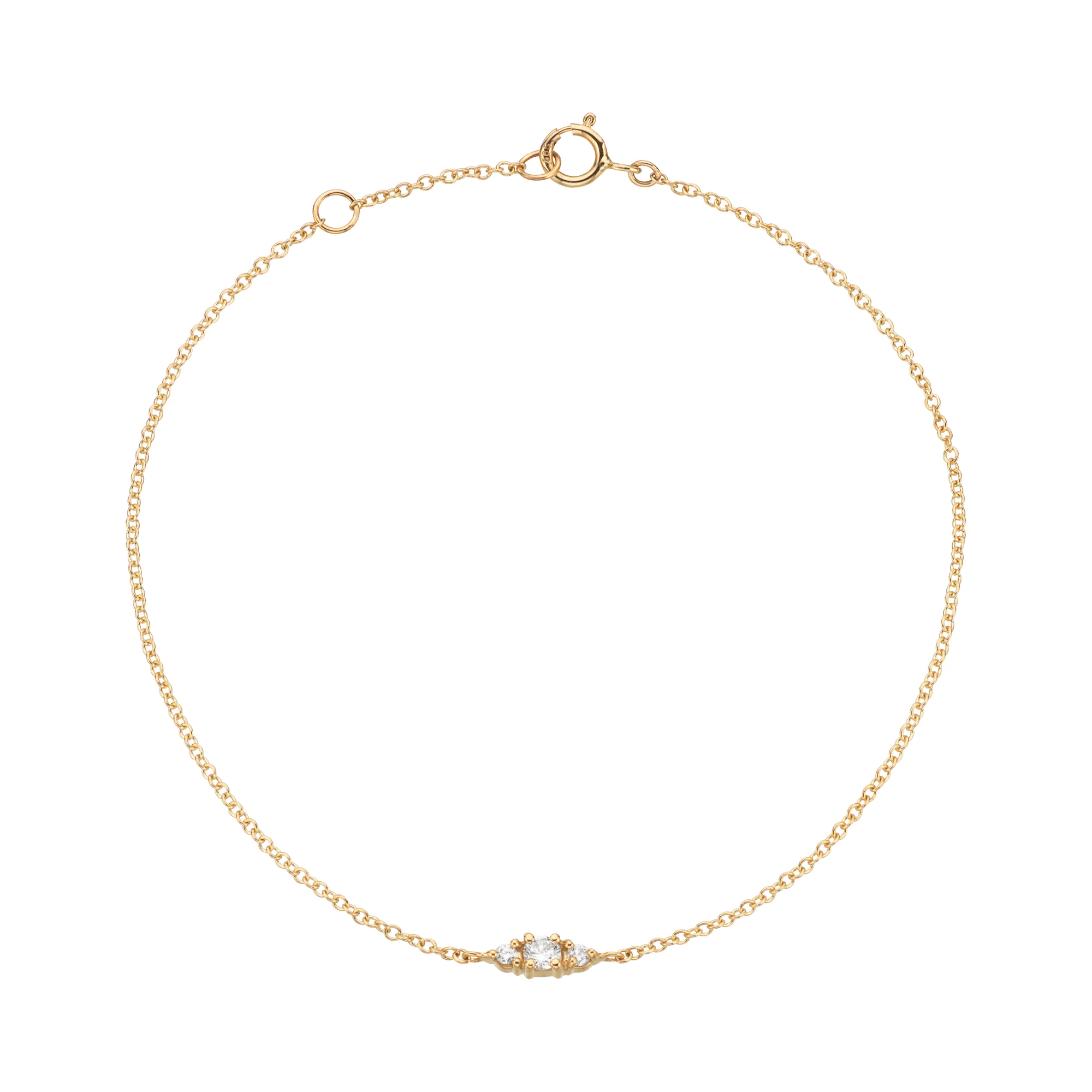 Aveny LUXURY - Armbånd, 0,12 ct. w/si, 19 cm - 14 kt. guld