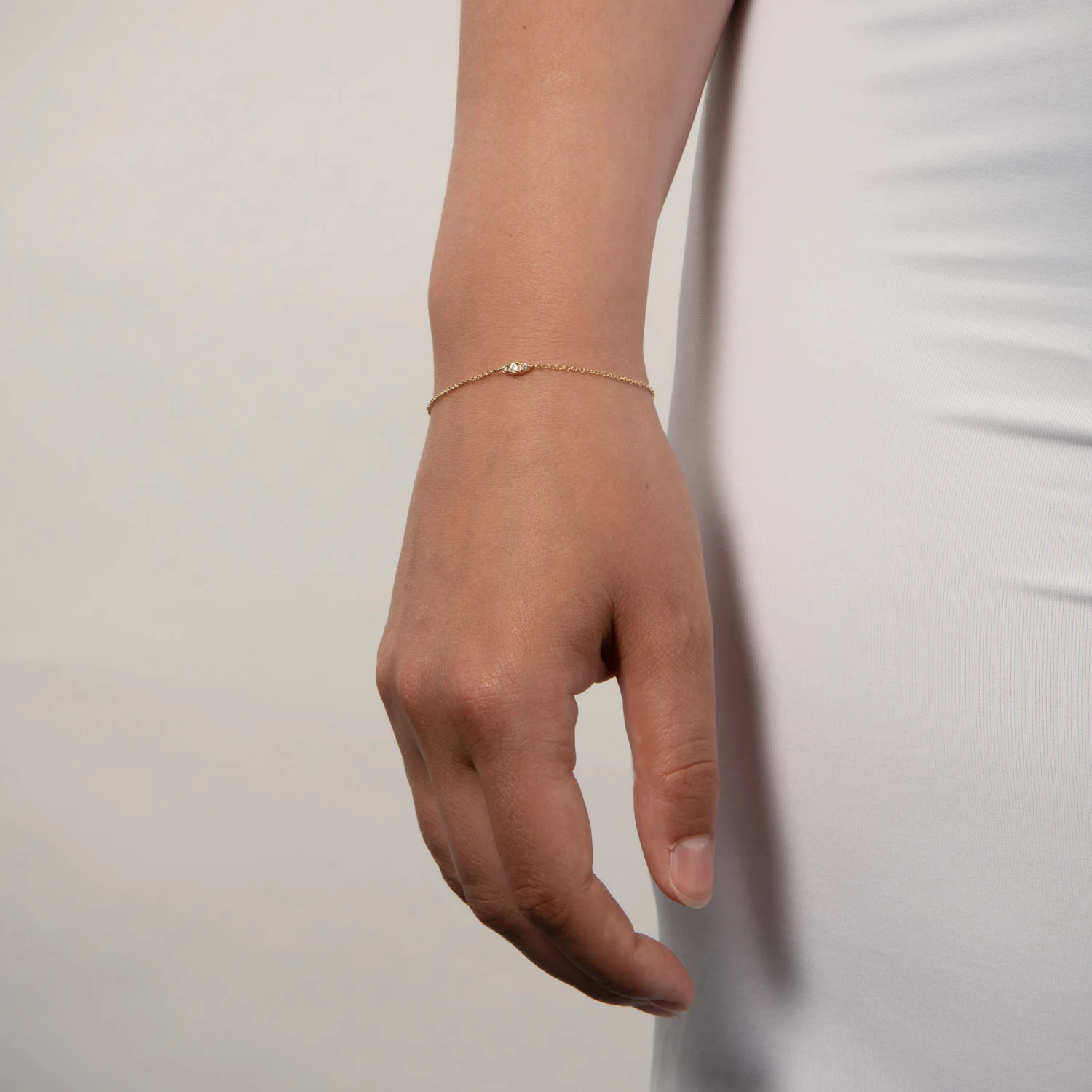 Aveny LUXURY - Armbånd, 0,12 ct. w/si, 19 cm - 14 kt. guld - Image 2