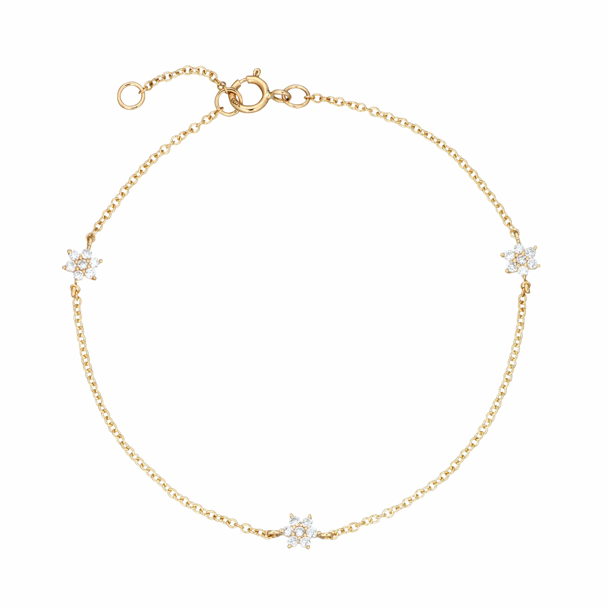 Aveny LUXURY - Armbånd, 0,20 ct. w/si - 14 kt. guld