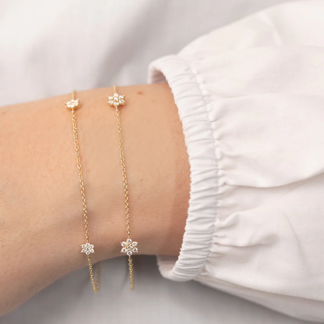 Aveny LUXURY - Armbånd, 0,20 ct. w/si - 14 kt. guld - Image 2