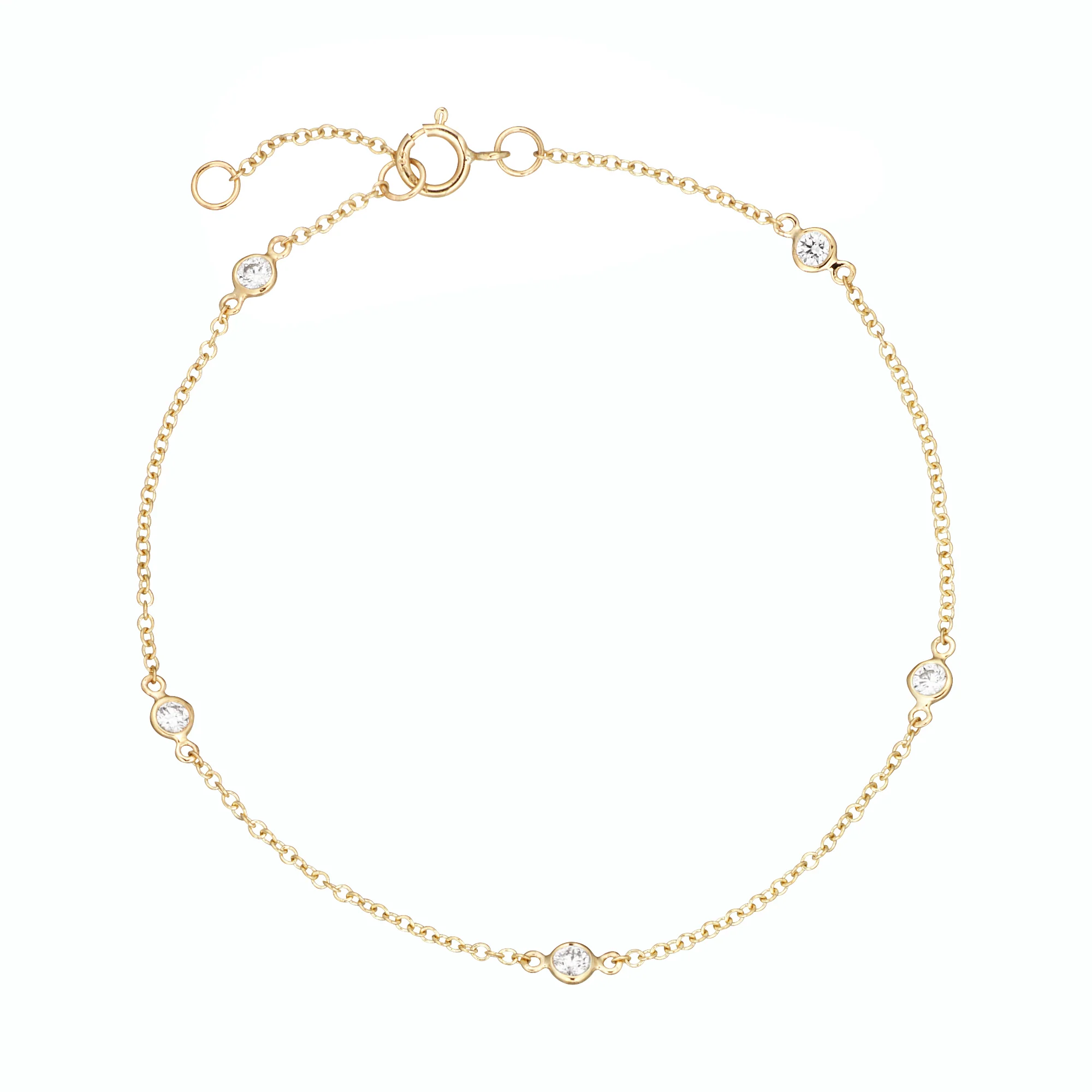 Aveny LUXURY - Armbånd, 0.25 ct. w/si - 14 kt. guld