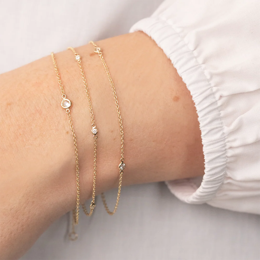 Aveny LUXURY - Armbånd, 0.25 ct. w/si - 14 kt. guld - Image 2
