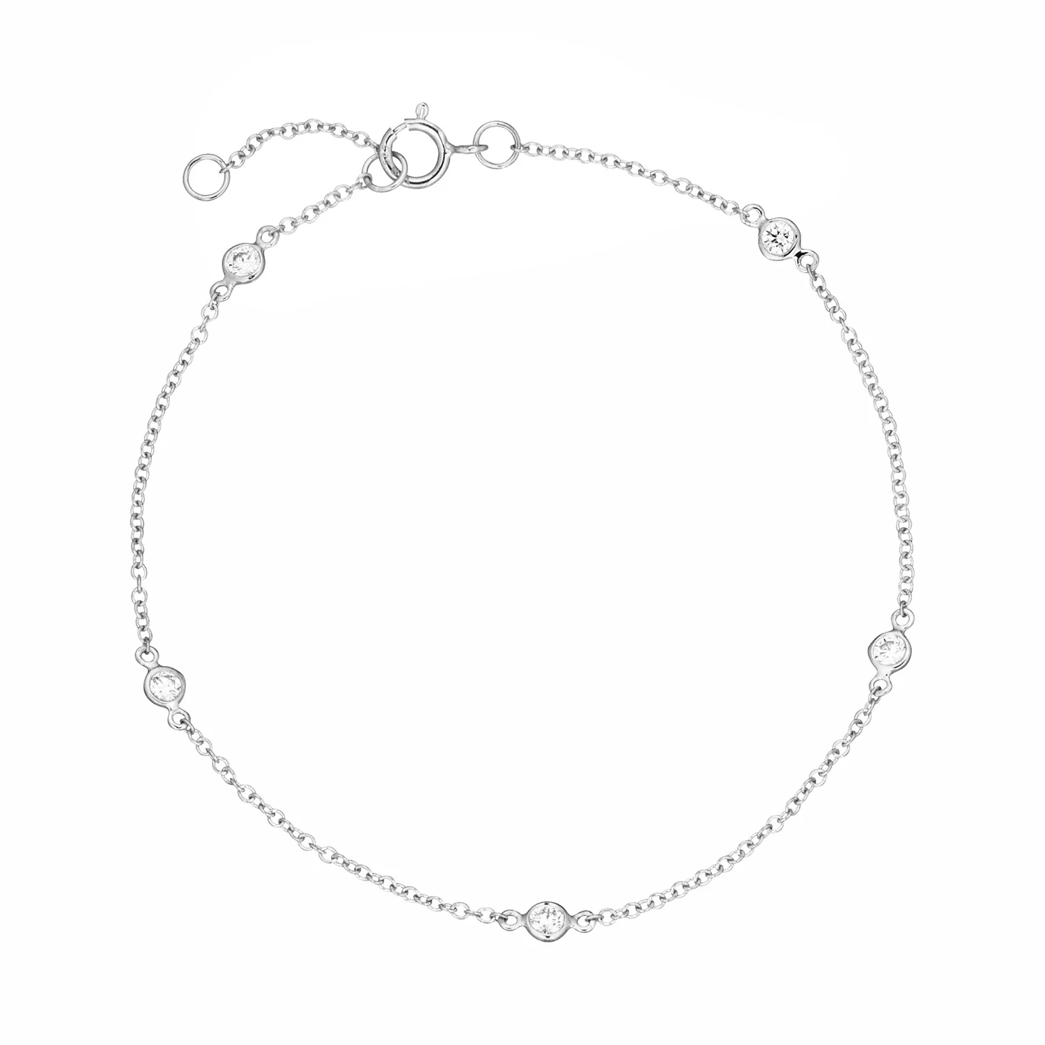 Aveny LUXURY - Armbånd, 0,25 ct. w/si - 14 kt. hvidguld