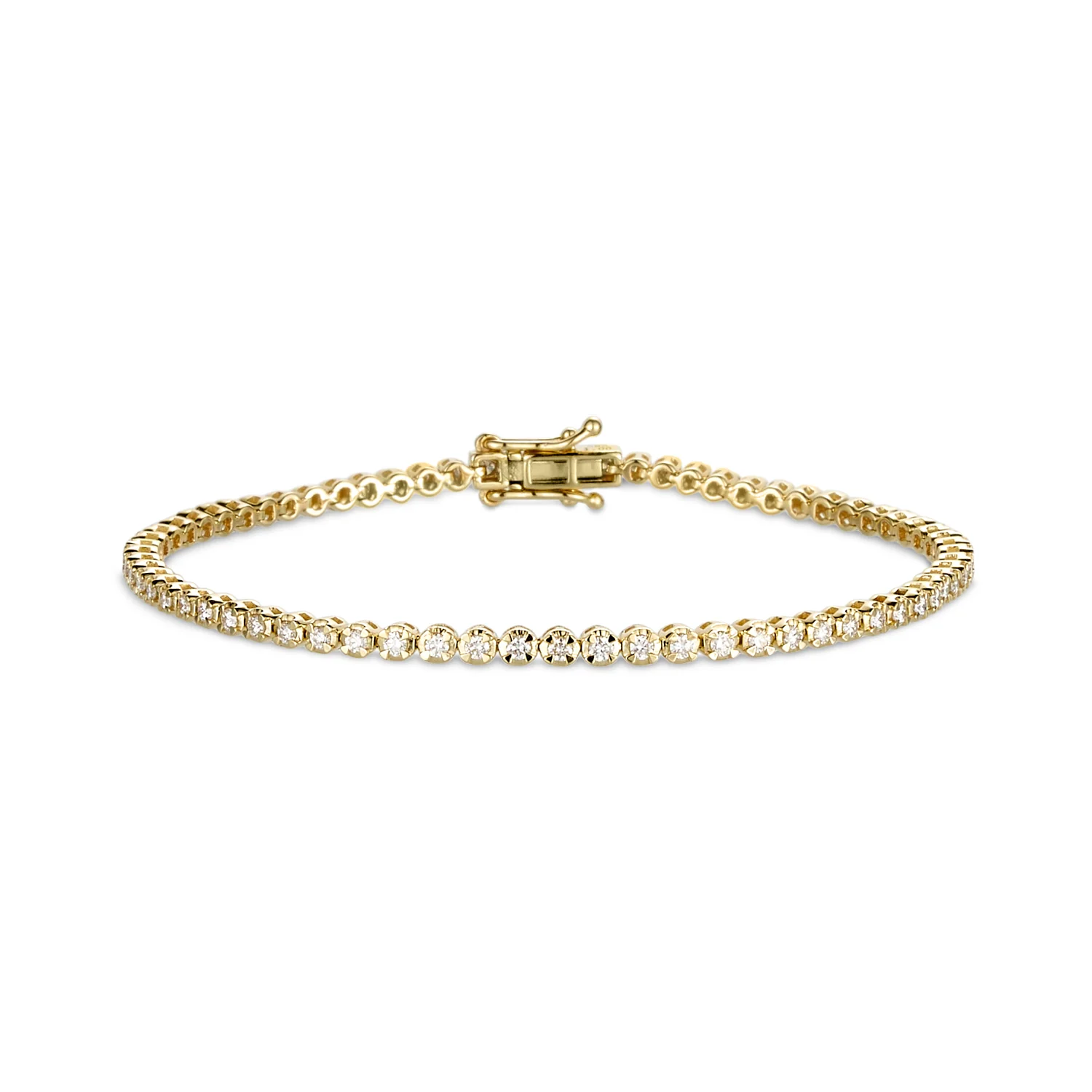 Aveny LUXURY - Armbånd m. 0,985 ct. w/si, 17,5 cm - 14 kt. guld