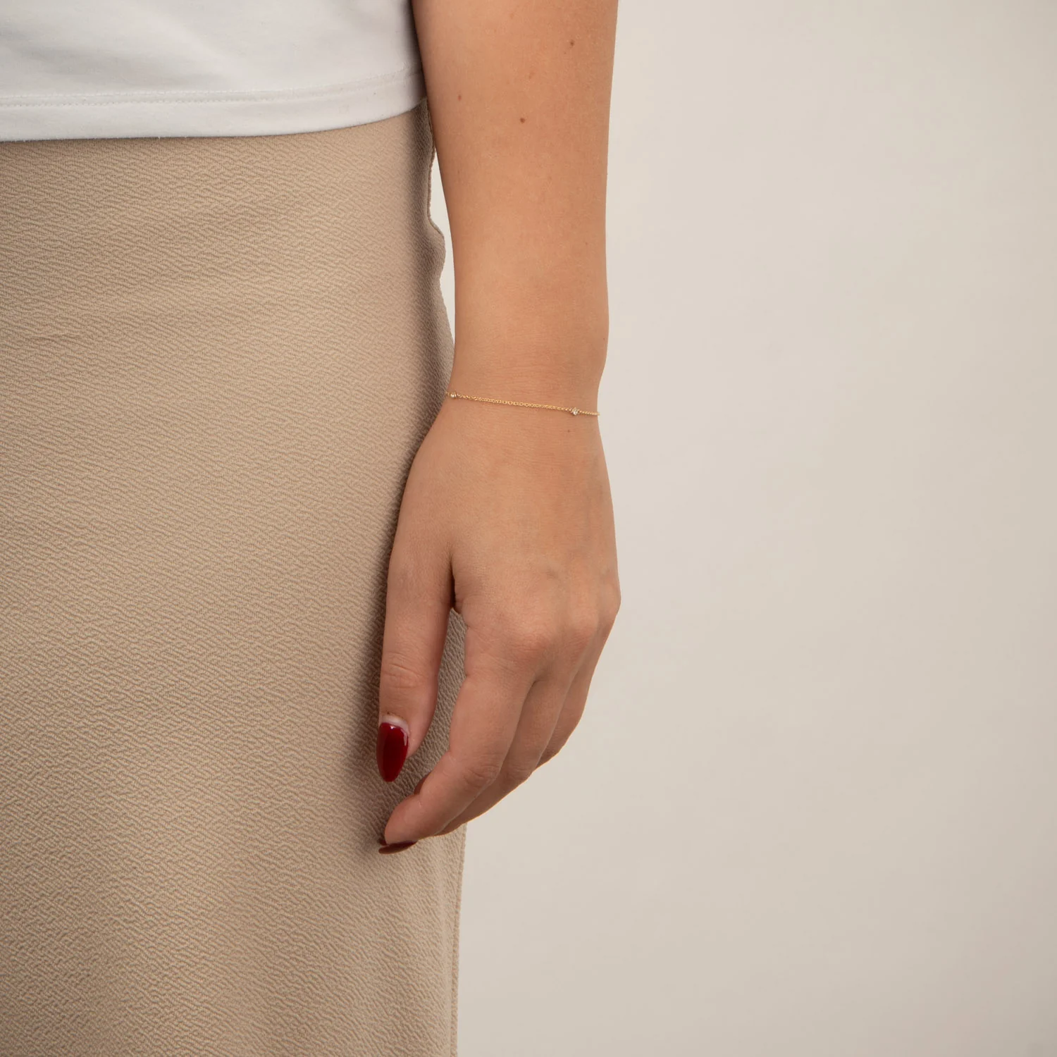 Aveny LUXURY - Armbånd m. 3x0,02 ct. w/si - 14 kt. guld - Image 2