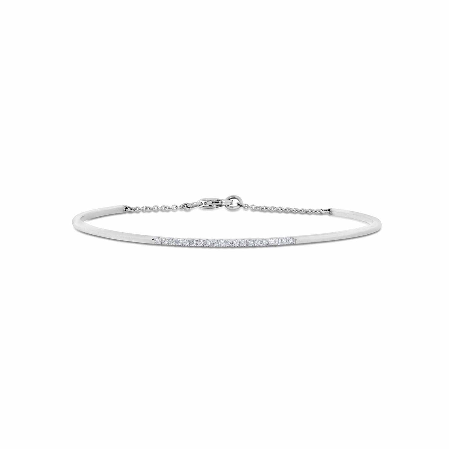 Aveny LUXURY - Armbøjle m. 20 brillianter, 0,18 ct. w/si - 14 kt. hvidguld