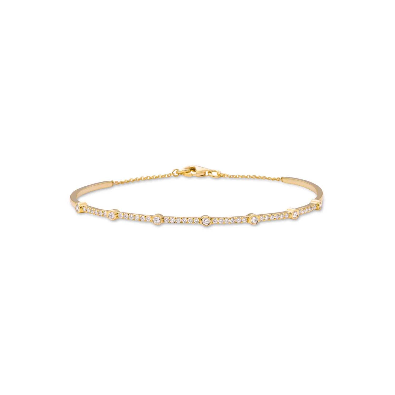 Aveny LUXURY - Armbøjle m. 43 brillianter, 0,50 ct. w/si - 14 kt. guld