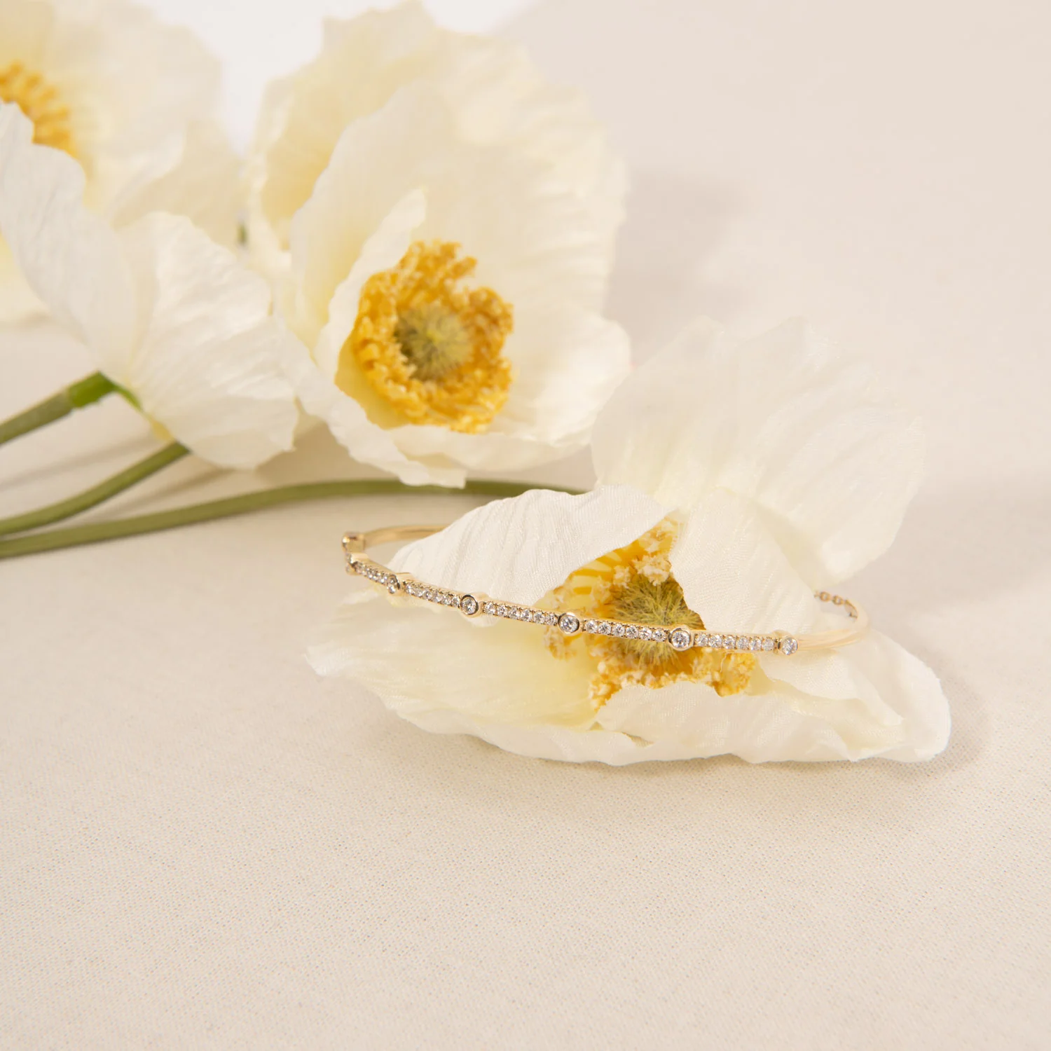 Aveny LUXURY - Armbøjle m. 43 brillianter, 0,50 ct. w/si - 14 kt. guld - Image 3