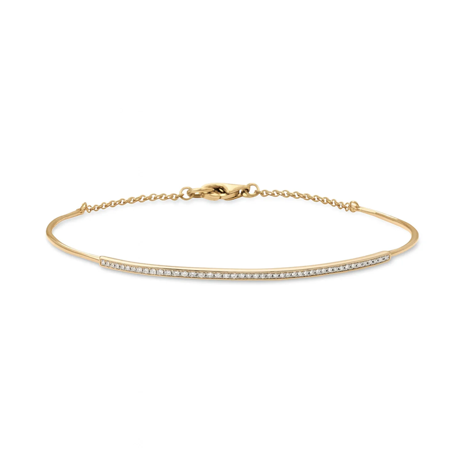 Aveny LUXURY - Armbøjle m. 45 brillianter, 0,12 ct. w/si - 14 kt. guld