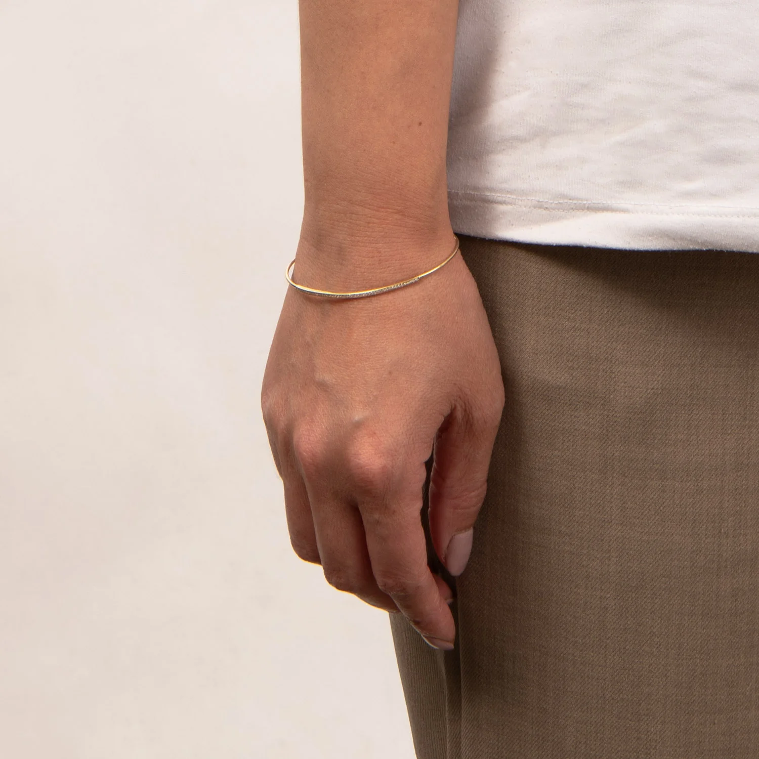 Aveny LUXURY - Armbøjle m. 45 brillianter, 0,12 ct. w/si - 14 kt. guld - Image 2