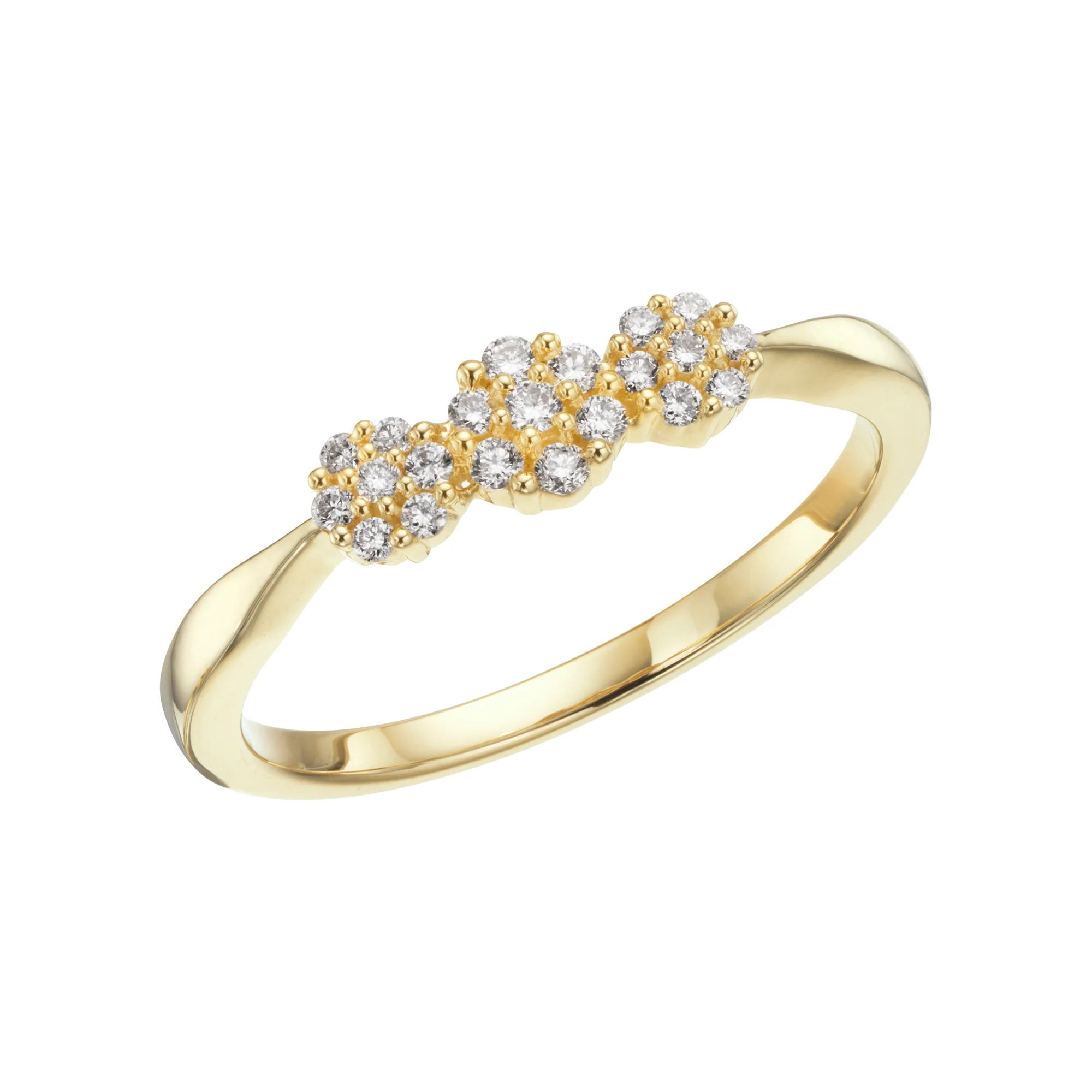 Aveny LUXURY - Blooming ring, 0,16 ct. w/si - 14 kt. guld