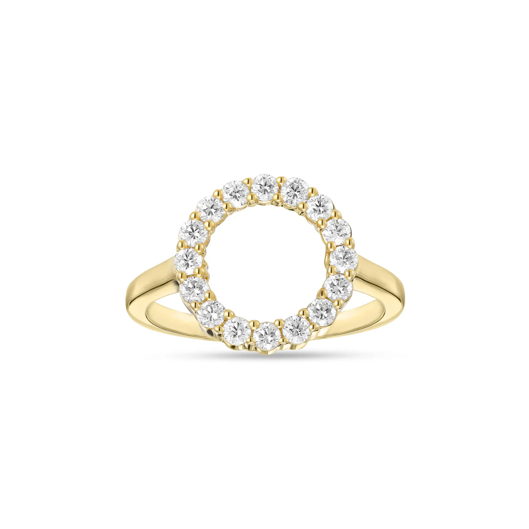 Aveny LUXURY - Cirkel ring m. 16 brilliant, 0,46 ct. w/si - 14 kt. guld