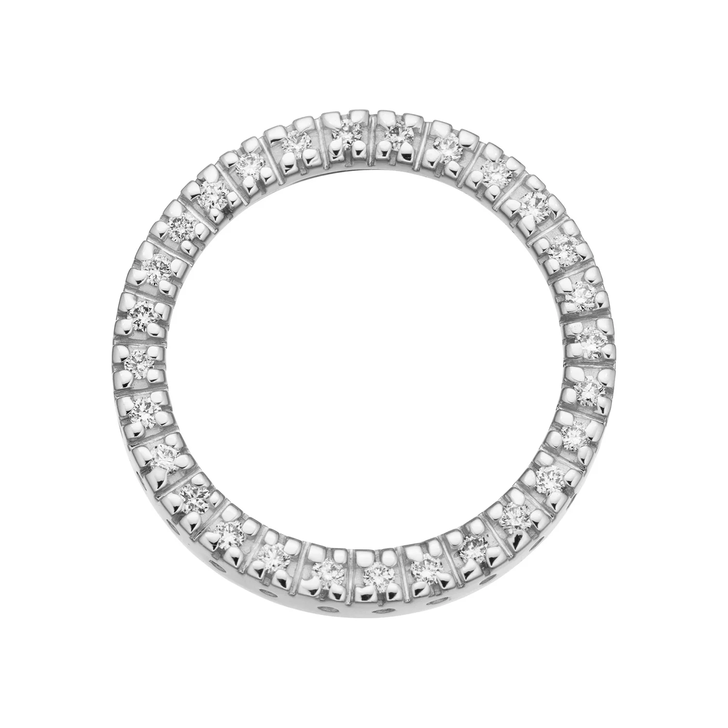 Aveny LUXURY - Cirkel vedhæng, 0,19 ct. w/si - 14 kt. hvidguld