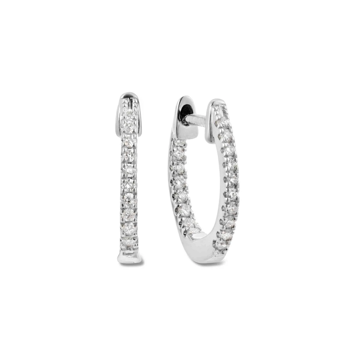 Aveny LUXURY - Creoler, 0,12ct w/si - 14 kt. hvidguld