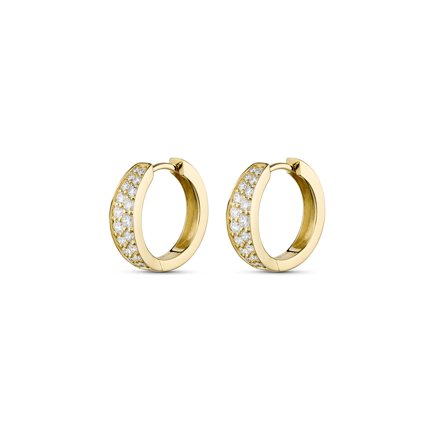 Aveny LUXURY - Creoler, 0,68 ct. w/si pavé - 14 kt. guld