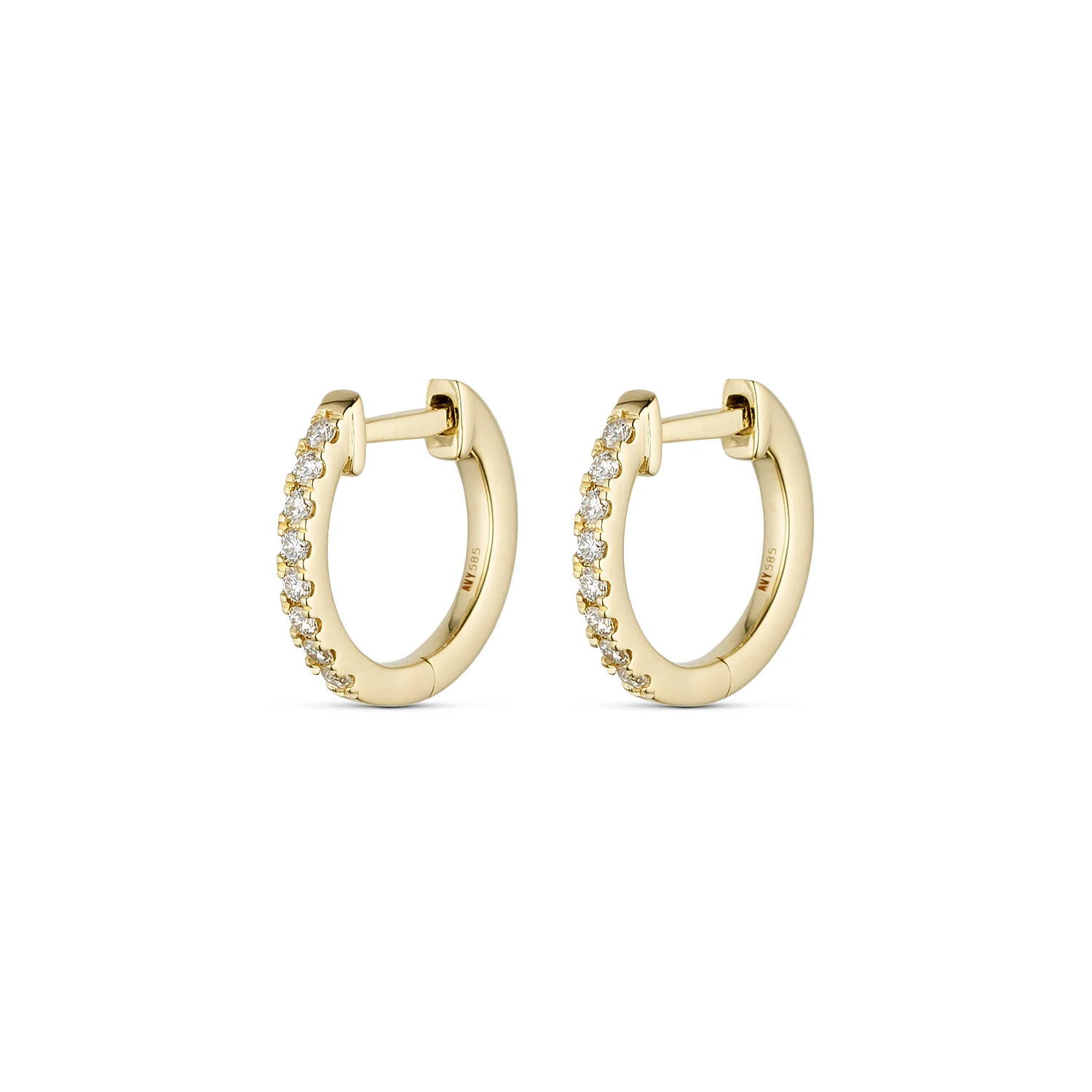 Aveny LUXURY - Creoler m. 0,16 ct. w/si - 14 kt. guld