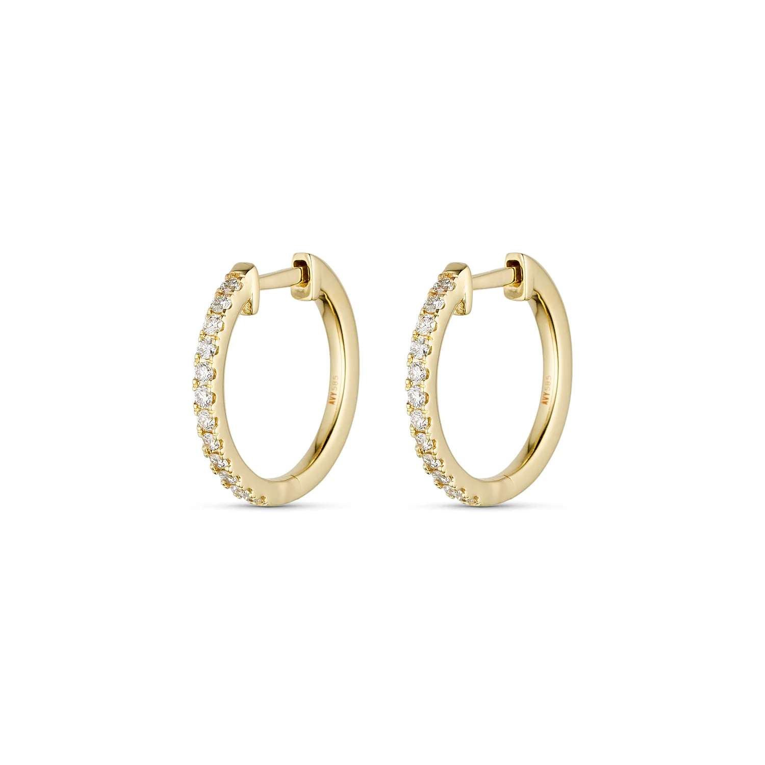 Aveny LUXURY - Creoler m. 0,24 ct. w/si - 14 kt. guld