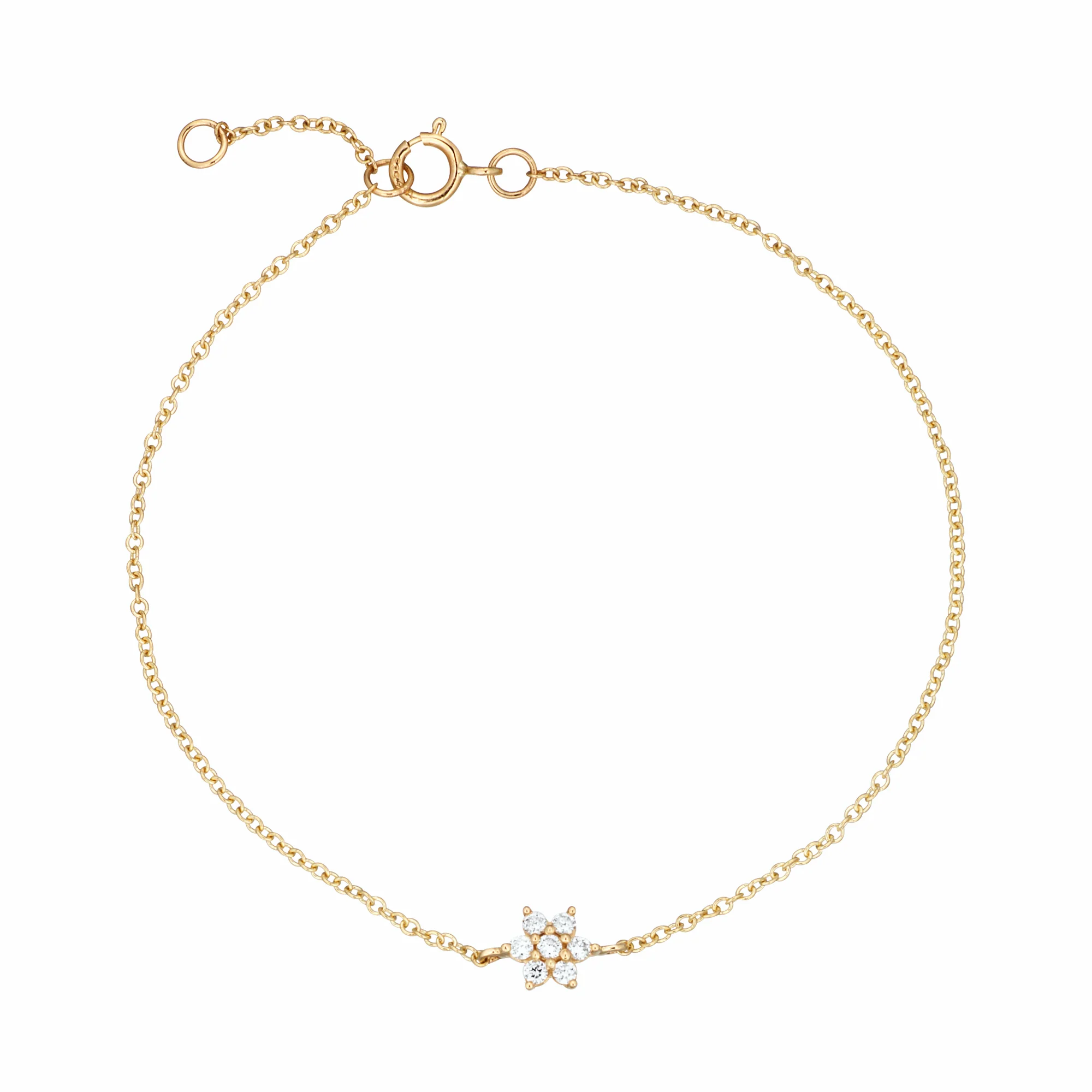 Aveny LUXURY - Fleur Armbånd, 0,12 ct. w/si - 14 kt. guld