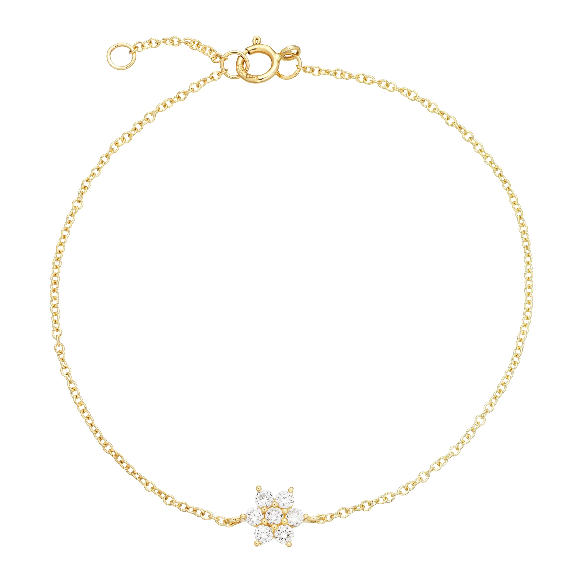 Aveny LUXURY - Fleur armbånd, 0,24 ct. w/si - 14 kt. guld
