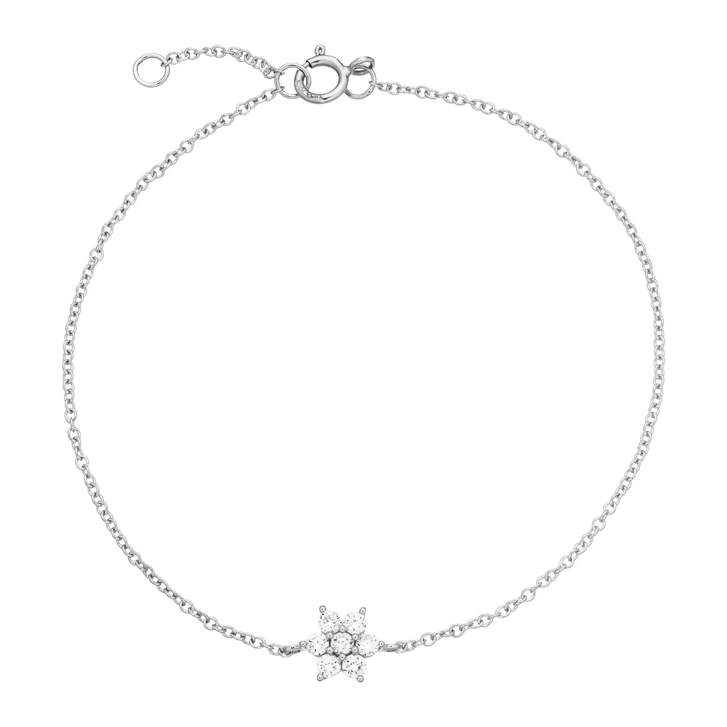 Aveny LUXURY - Fleur armbånd, 0,24 ct. w/si - 14 kt. hvidguld