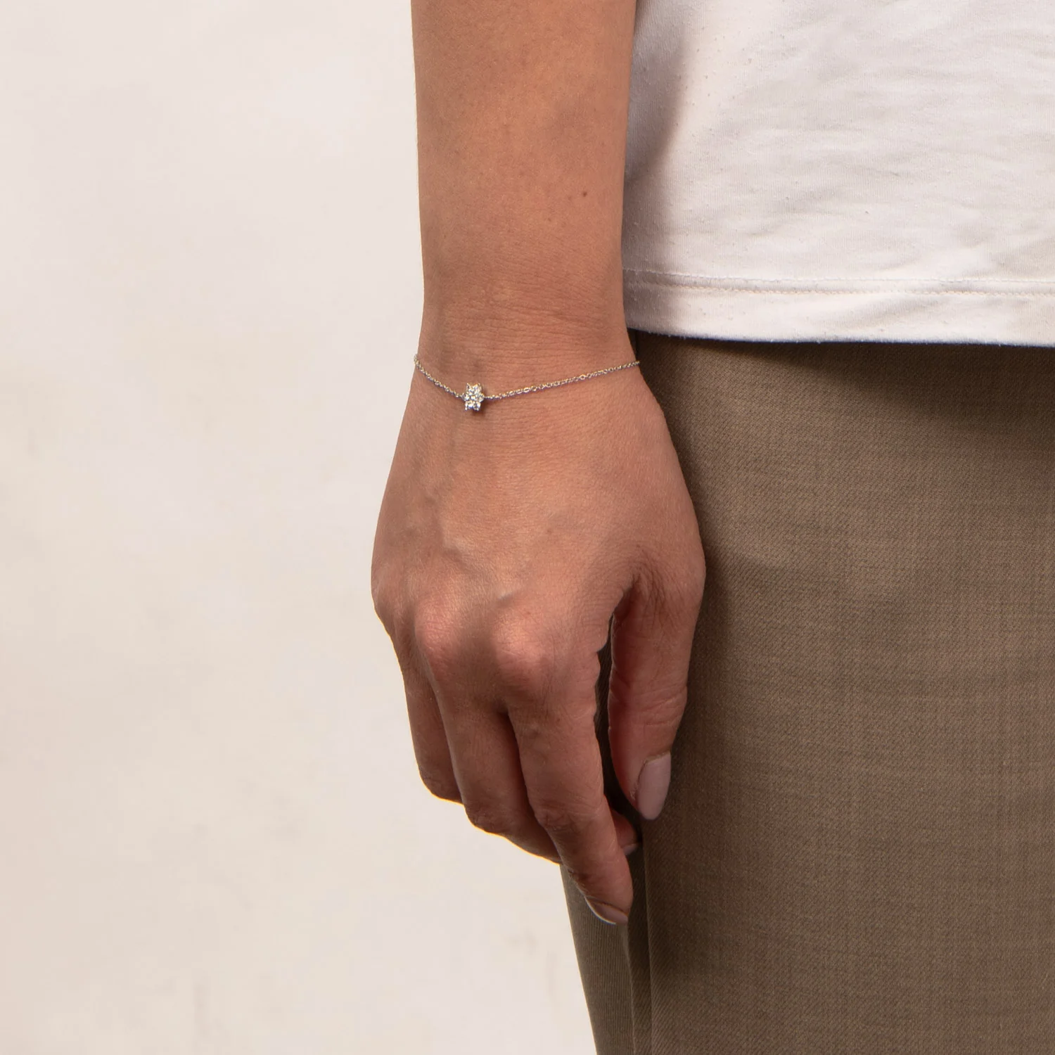 Aveny LUXURY - Fleur armbånd, 0,24 ct. w/si - 14 kt. hvidguld - Image 2