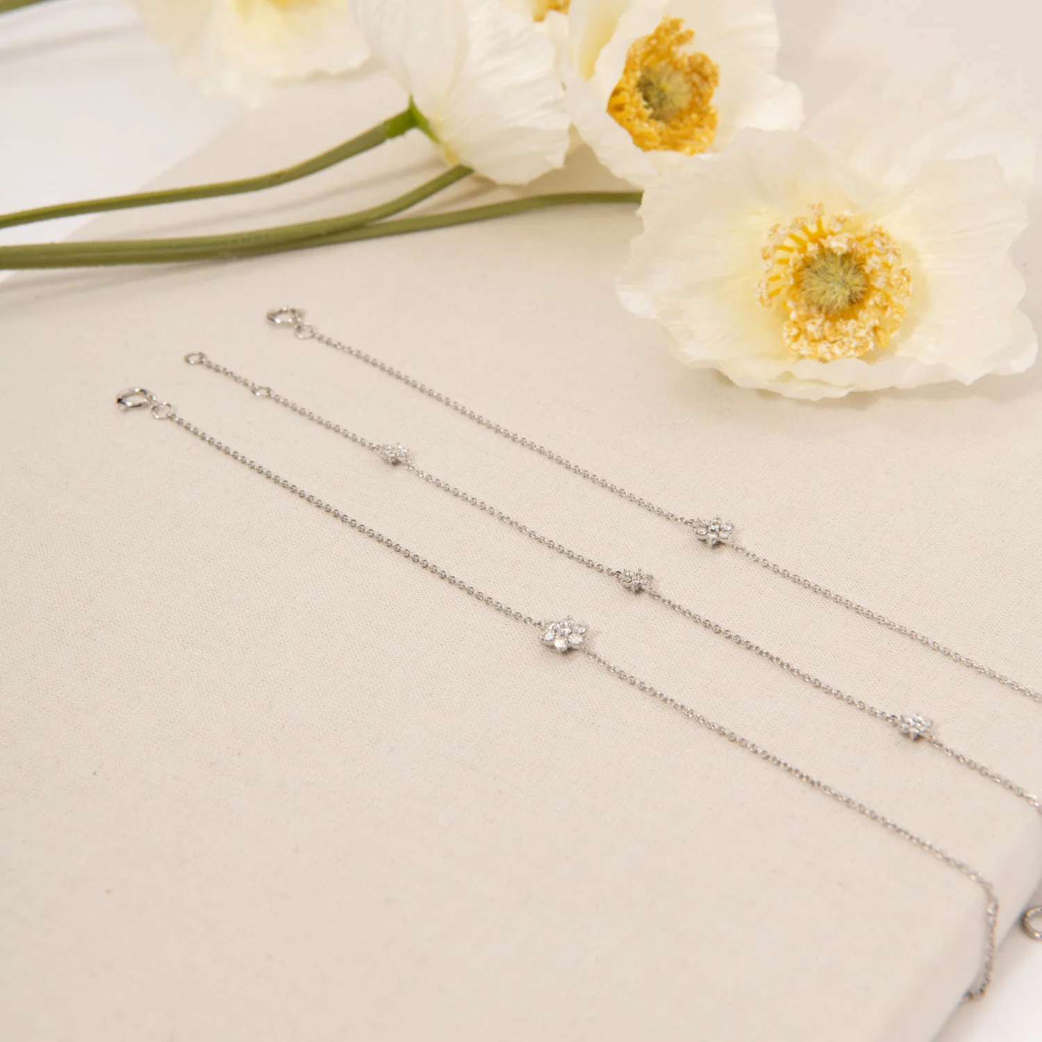 Aveny LUXURY - Fleur armbånd, 0,24 ct. w/si - 14 kt. hvidguld - Image 3