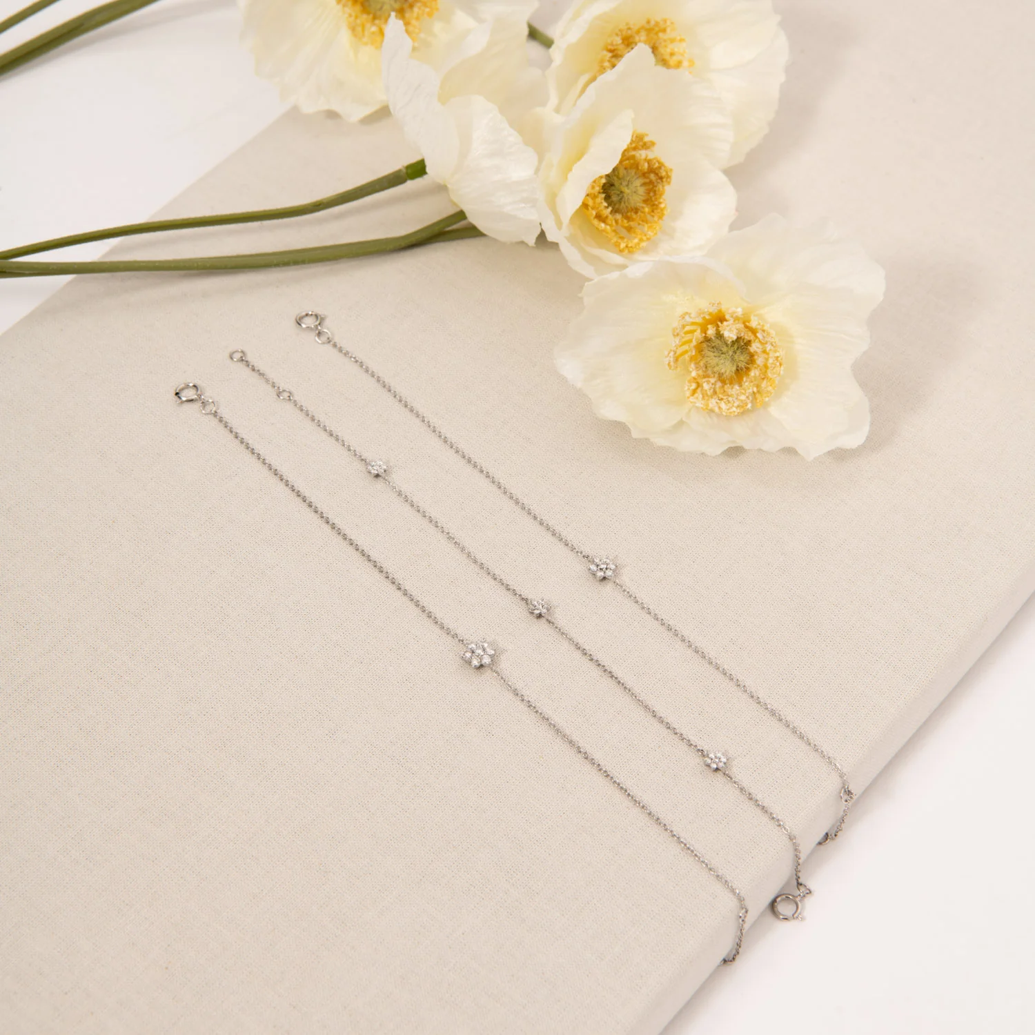 Aveny LUXURY - Fleur armbånd, 0,24 ct. w/si - 14 kt. hvidguld - Image 4