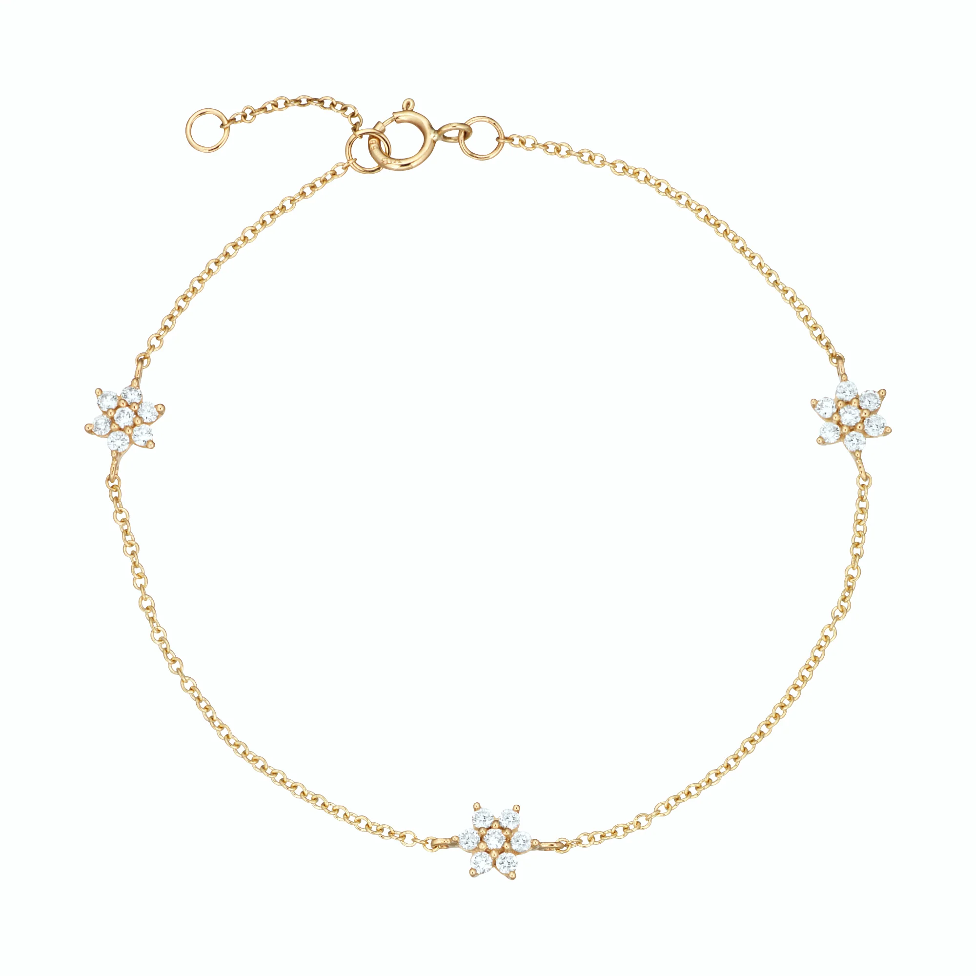 Aveny LUXURY - Fleur Armbånd, 0,36 ct. w/si - 14 kt. guld