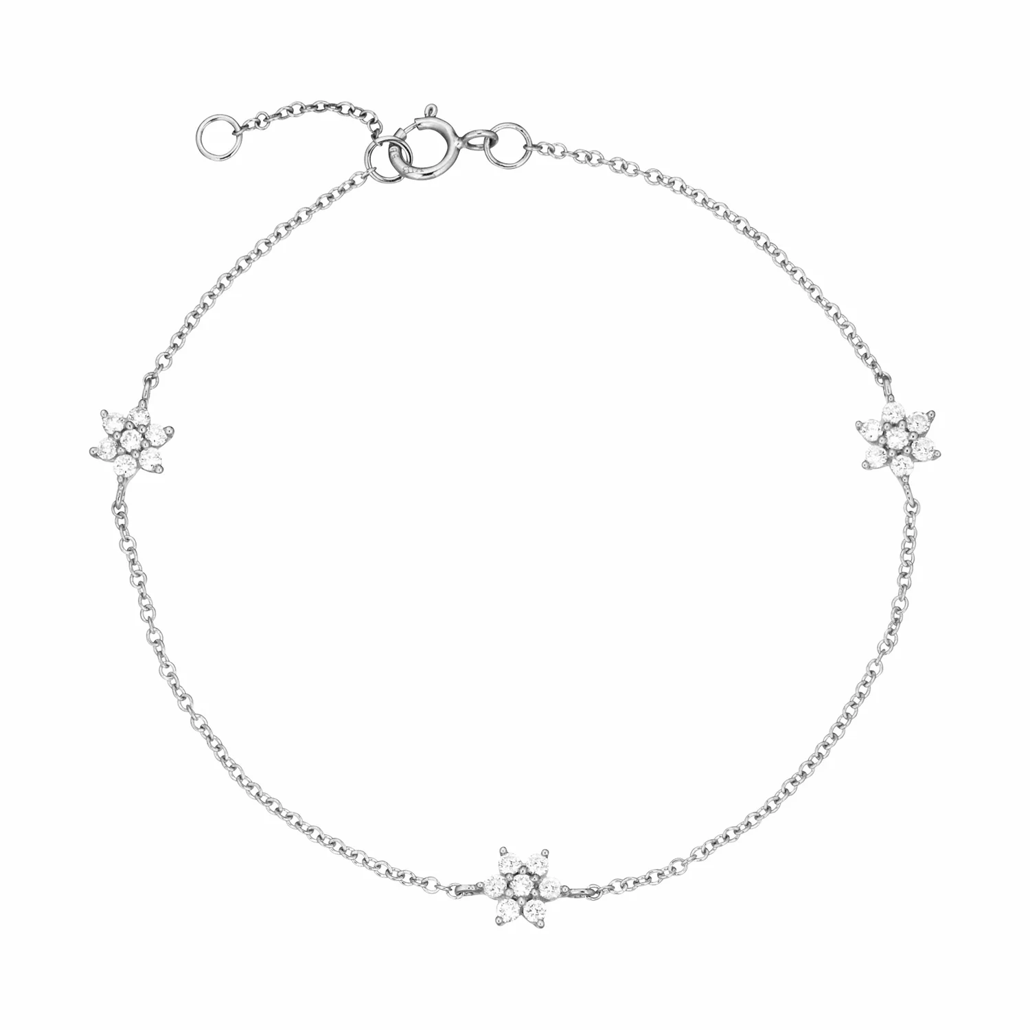 Aveny LUXURY - Fleur armbånd, 0,36 ct. w/si - 14 kt. hvidguld