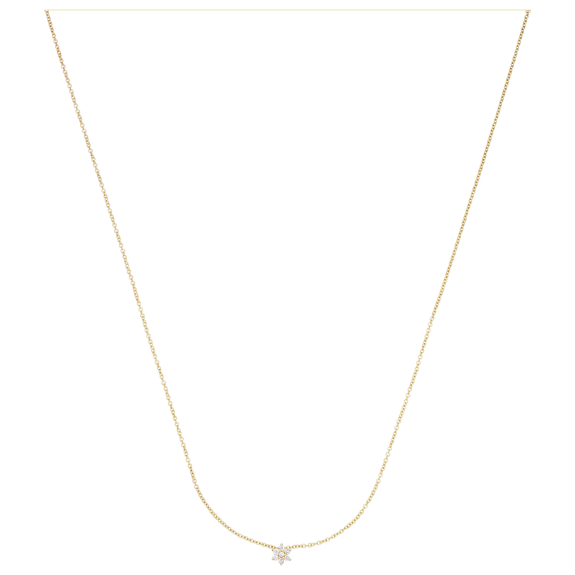 Aveny LUXURY - Fleur Halskæde, 0,12 ct. w/si - 14 kt. guld - Image 4