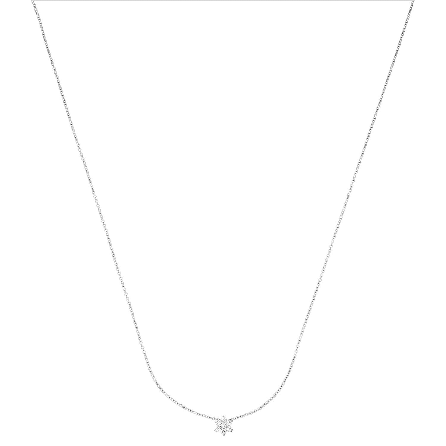 Aveny LUXURY - Fleur halskæde, 0,24 ct. w/si - 14 kt. hvidguld