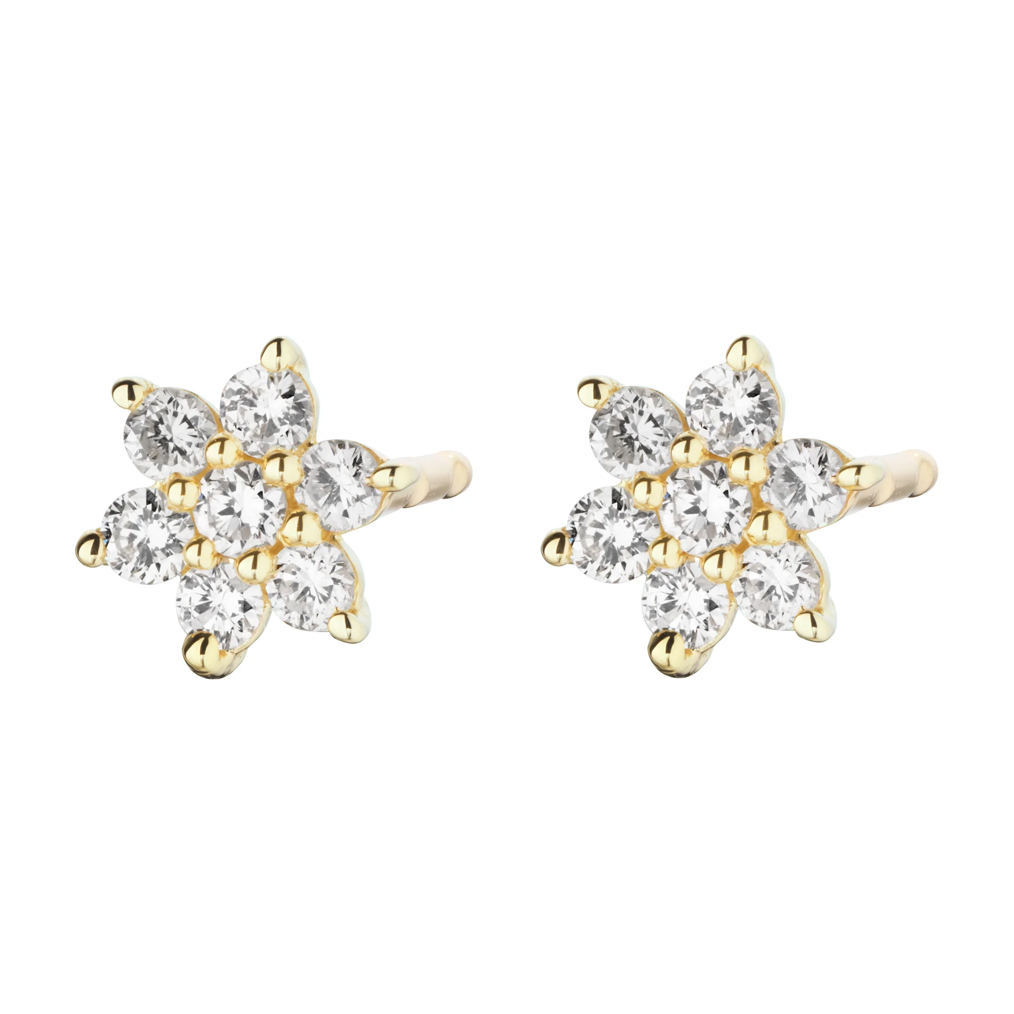 Aveny LUXURY - Fleur ørestikker, 0,24 ct. w/si - 14 kt. guld