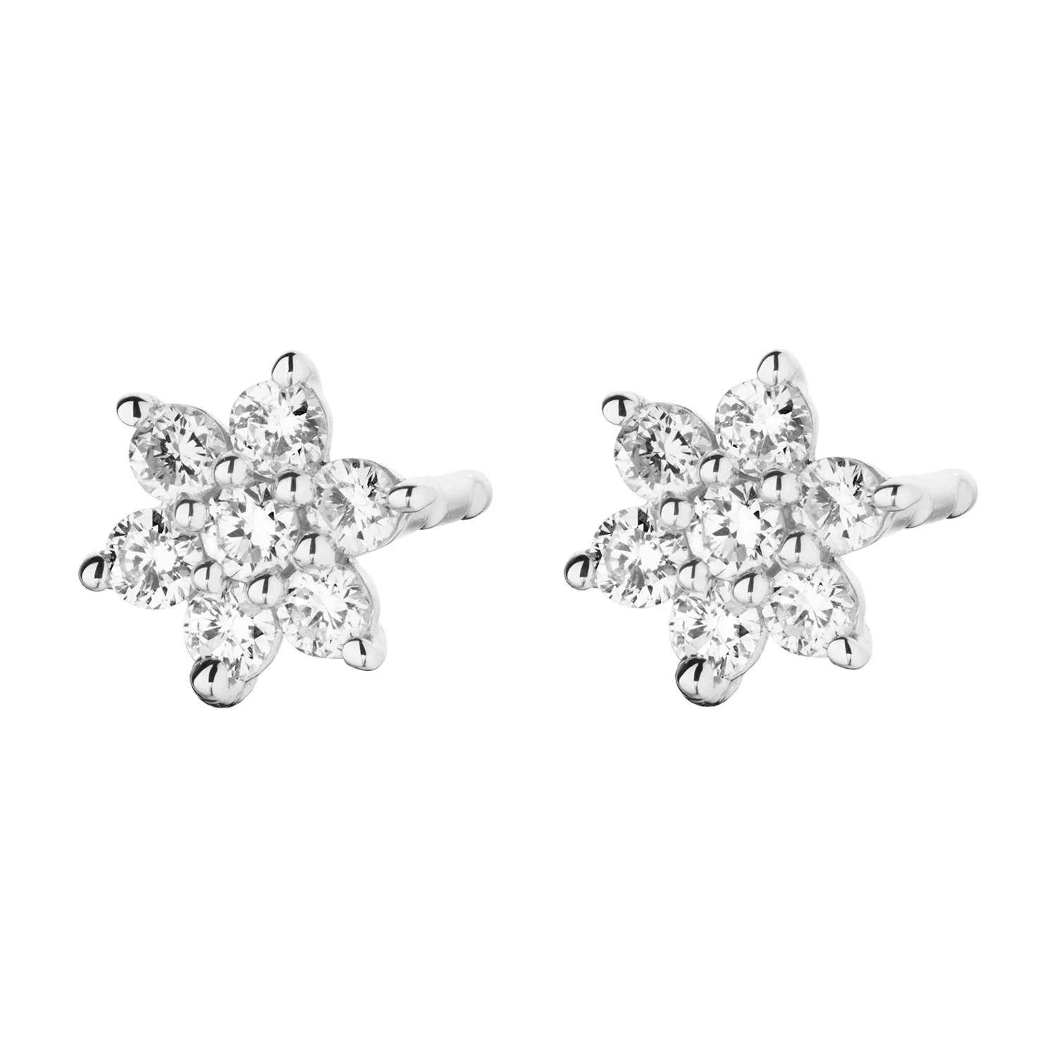 Aveny LUXURY - Fleur ørestikker, 0,24 ct. w/si - 14 kt. hvidguld