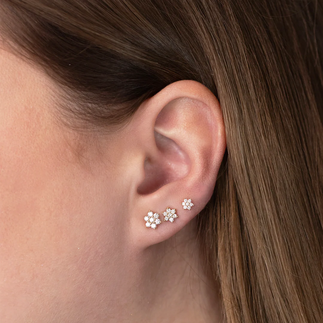 Aveny LUXURY - Fleur Ørestikker, 0,48 ct. w/si - 14 kt. guld - Image 2