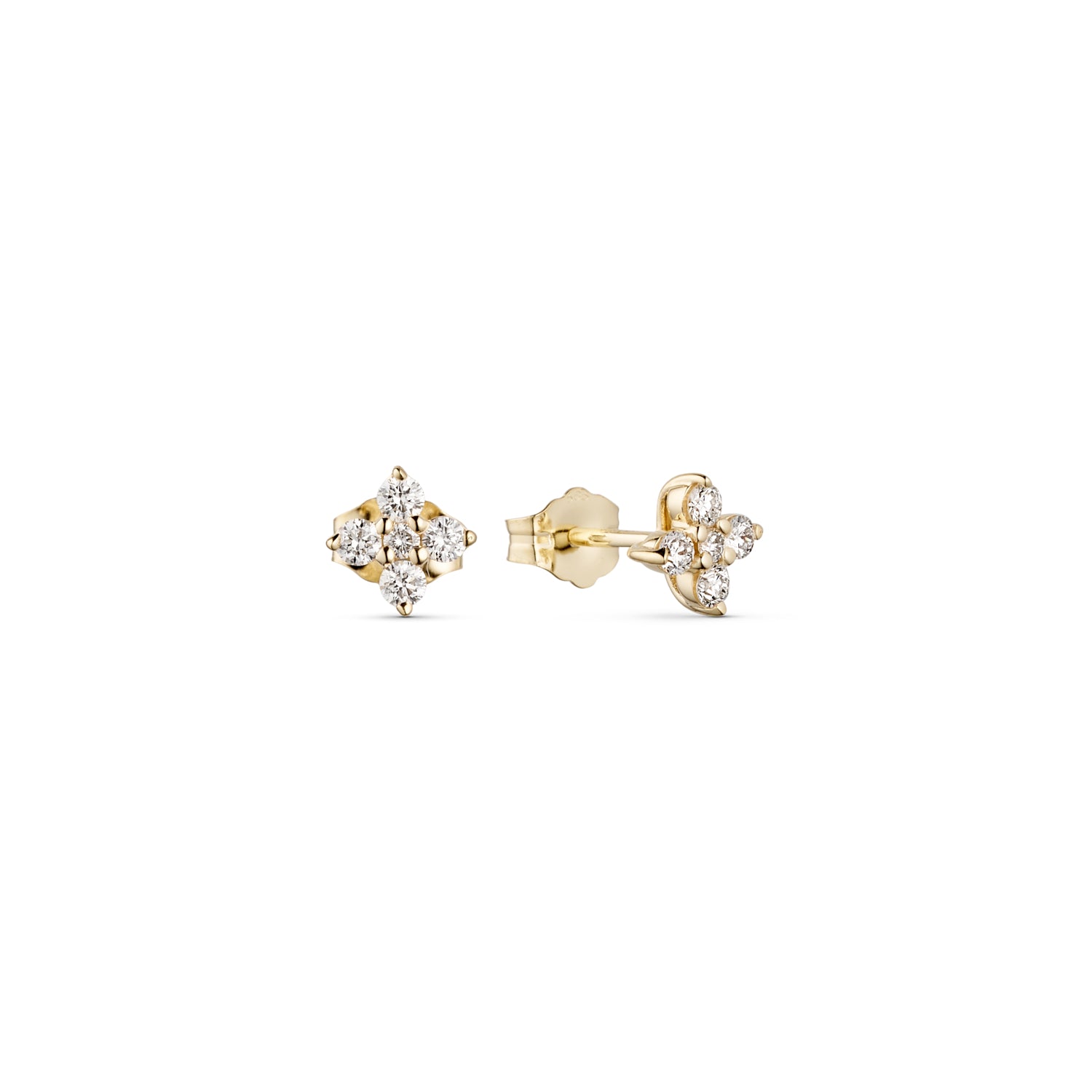 Aveny LUXURY - Floré ørestikker, 0,30 ct. w/si - 14 kt. guld