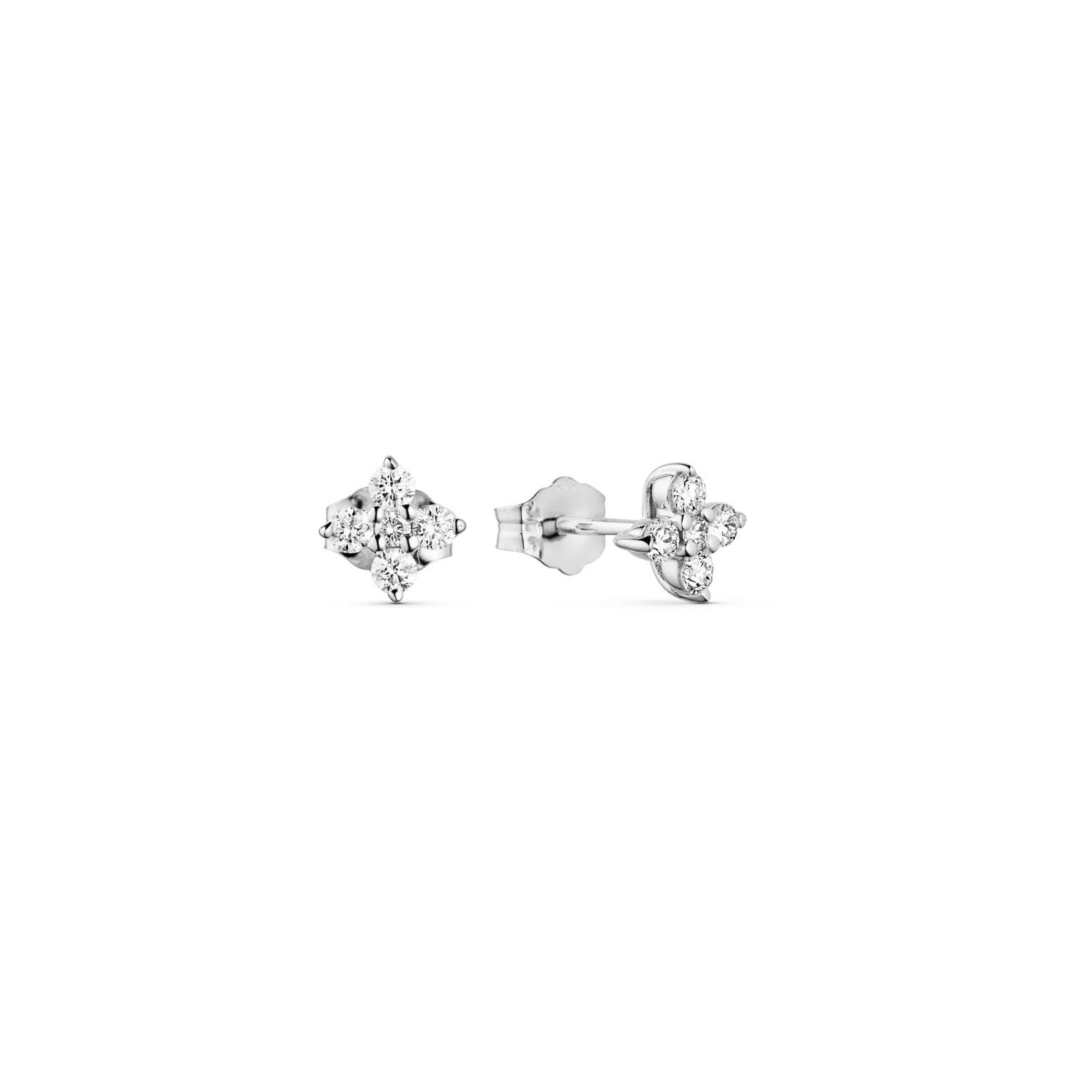 Aveny LUXURY - Floré ørestikker, 0,30 ct. w/si - 14 kt. hvidguld