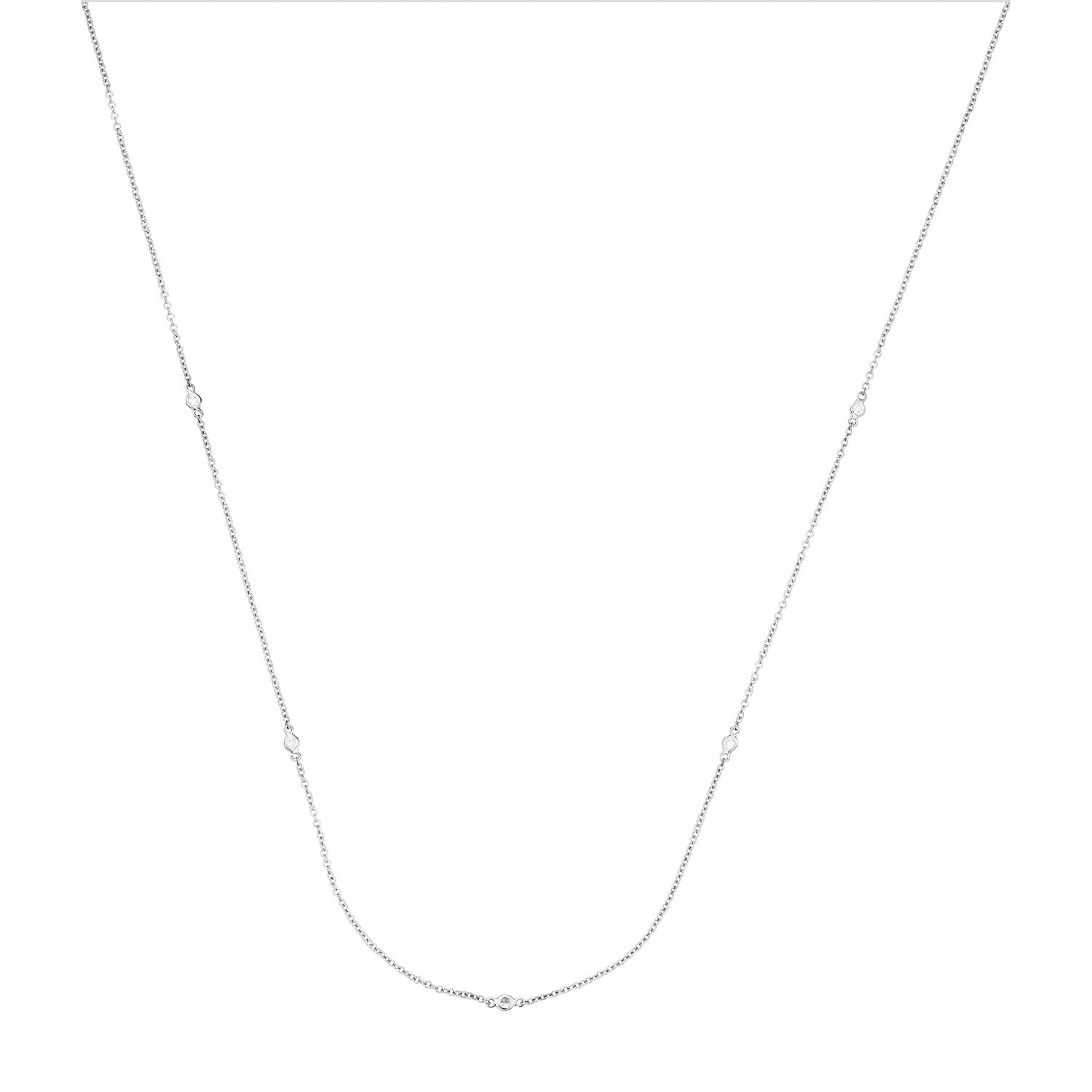 Aveny LUXURY - Halskæde, 0,10 ct. w/si - 14 kt. hvidguld