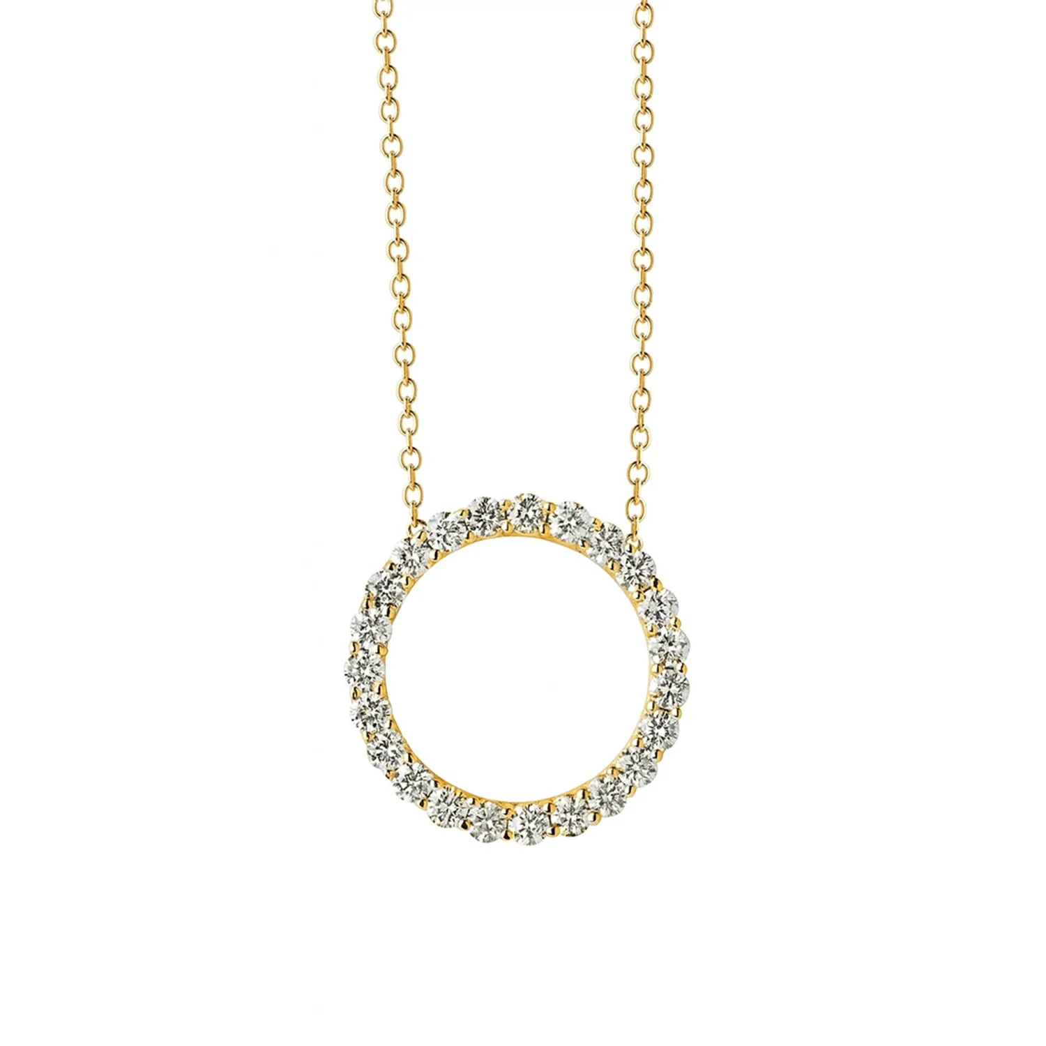Aveny LUXURY - Halskæde, 23x0,09 ct. w/si - 14 kt. guld