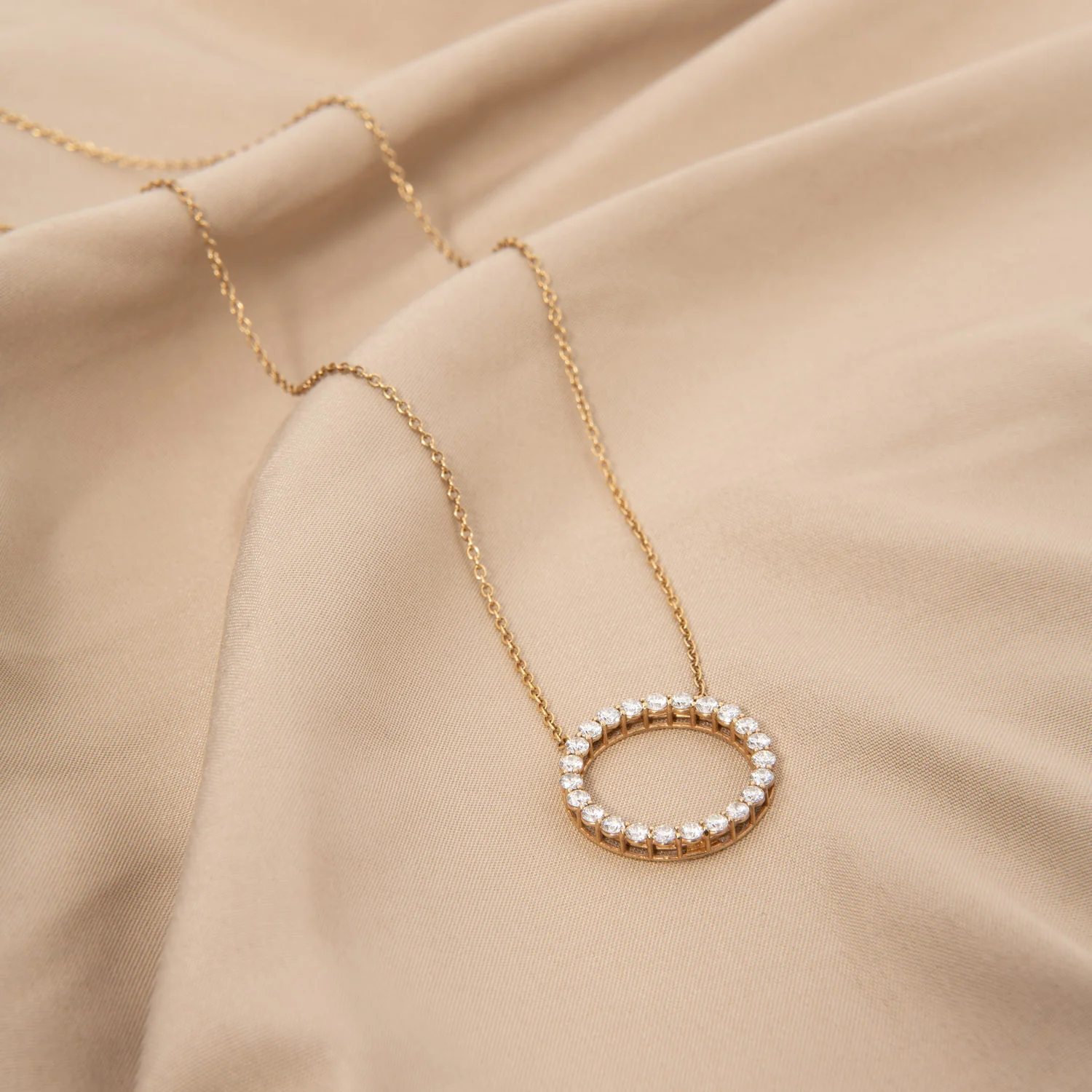 Aveny LUXURY - Halskæde, 23x0,09 ct. w/si - 14 kt. guld - Image 3