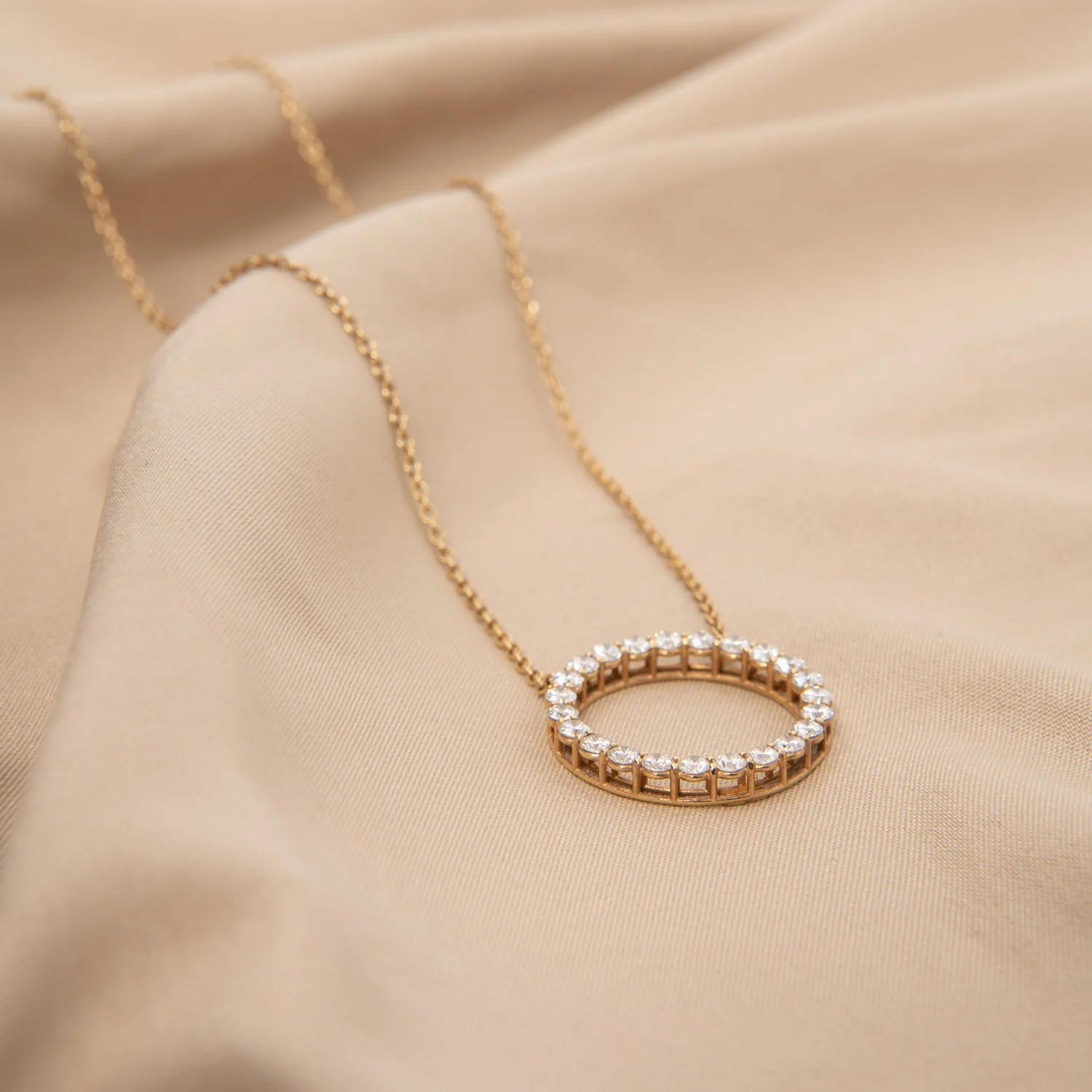 Aveny LUXURY - Halskæde, 23x0,09 ct. w/si - 14 kt. guld - Image 4
