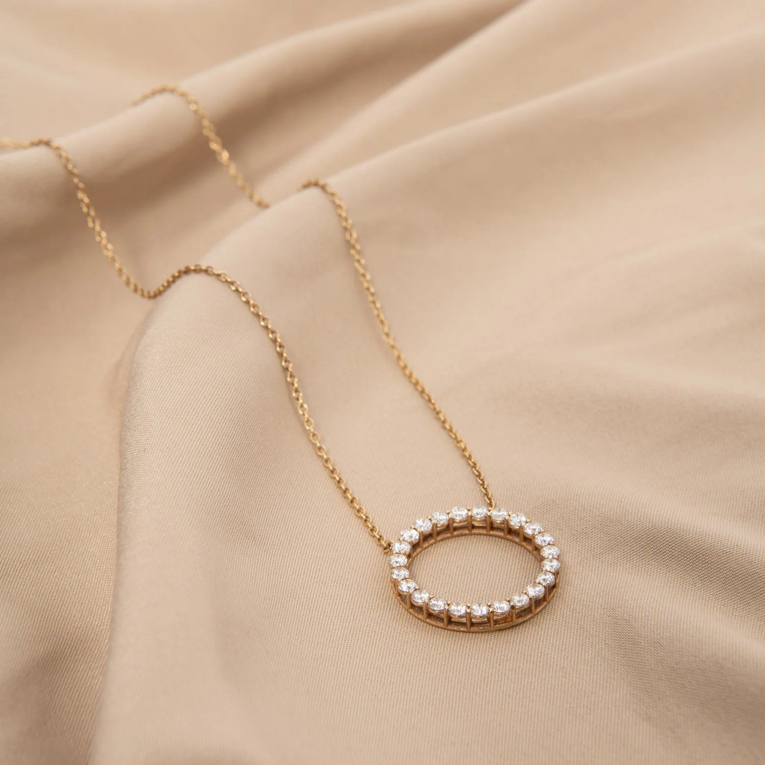 Aveny LUXURY - Halskæde, 23x0,09 ct. w/si - 14 kt. guld - Image 5