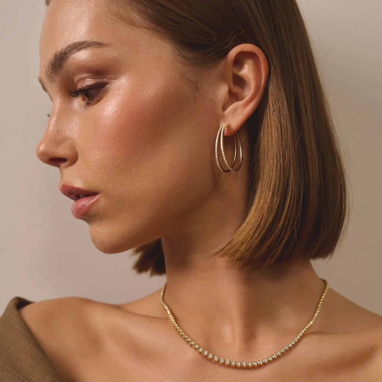 Aveny LUXURY - Halskæde m. 2,38 ct. w/si, 41 cm - 14 kt. guld - Image 4